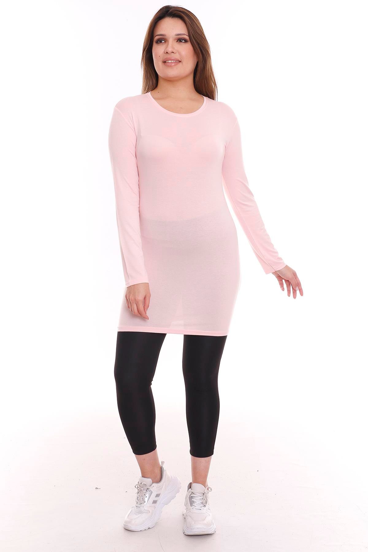 Body | TopBüyük Beden Yuvarlak Yaka Uzun Kollu Viskon Uzun Pembe BodydisentisBüyük Beden Yuvarlak Yaka Uzun Kollu Viskon Uzun Pembe Body