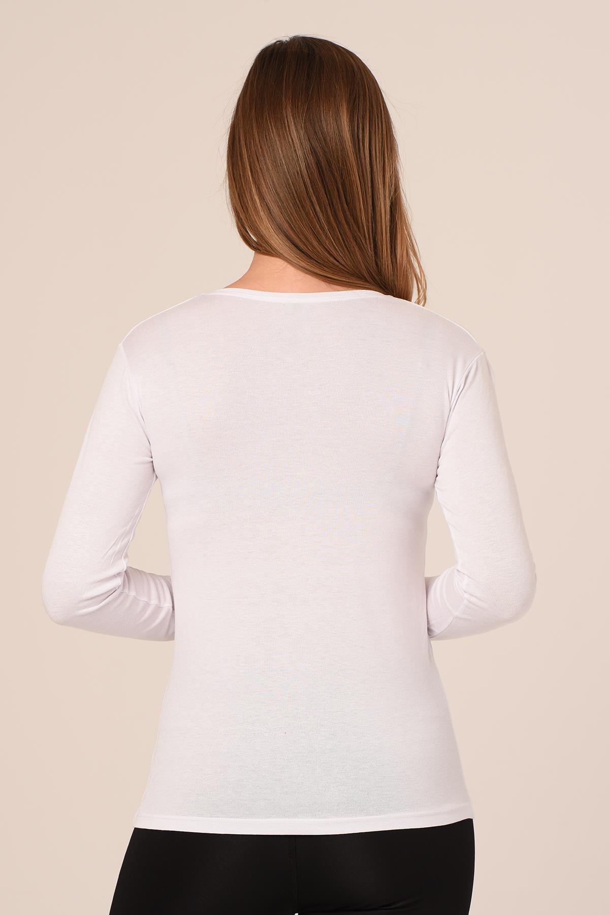 Body | TopDisentis Modest Yuvarlak Yaka Uzun Kollu Pamuklu Beyaz BodyDISENTIS MODESTYuvarlak Yaka Uzun Kollu Pamuklu Beyaz Body