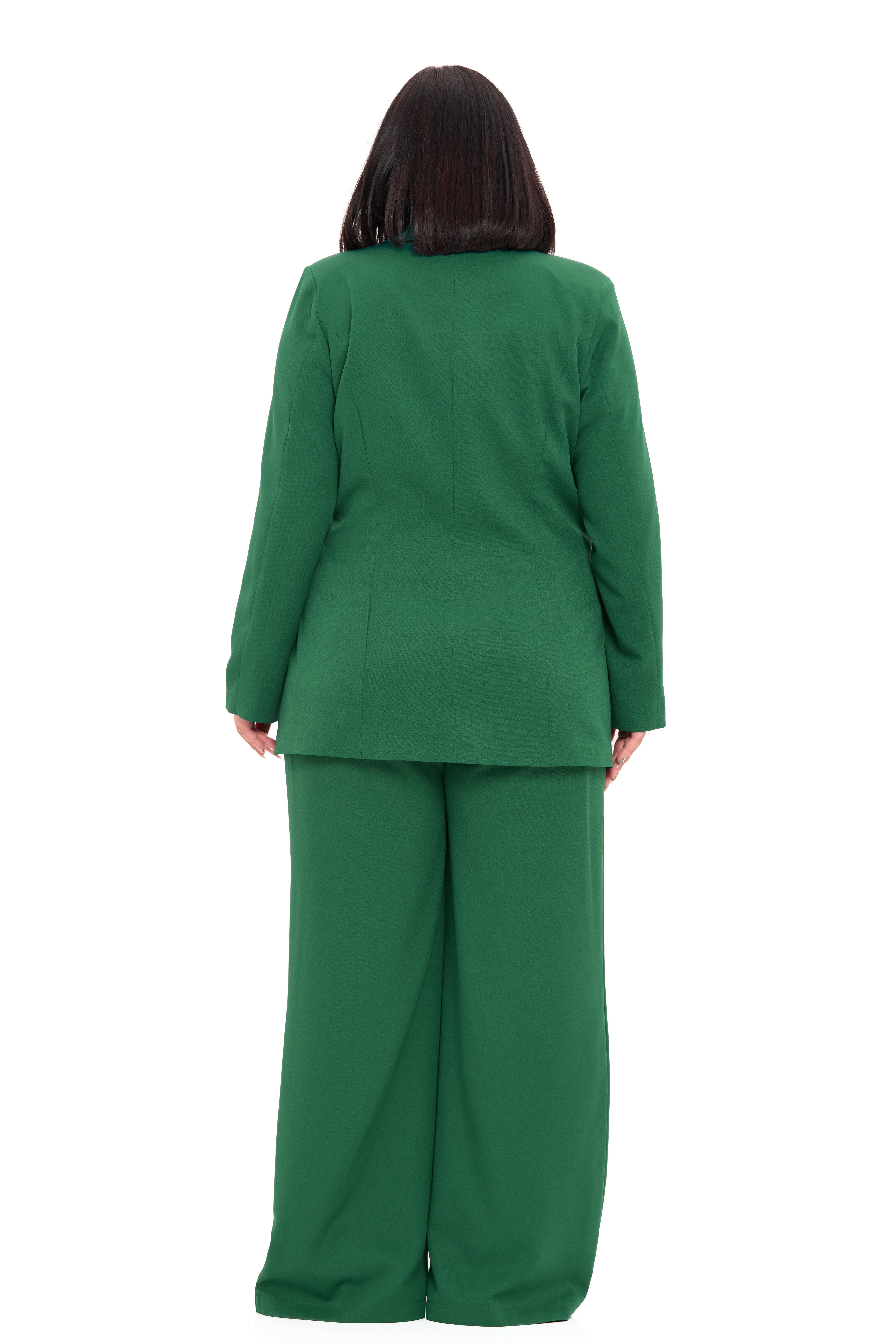 Ceket | Pantolon TakımlarDisentis Modest Büyük Beden Tek Düğmeli Zümrüt Yeşili Ceket Pantolon İkili TakımDISENTIS MODESTBüyük Beden Tek Düğmeli Zümrüt Yeşili Ceket Pantolon İkili Takım