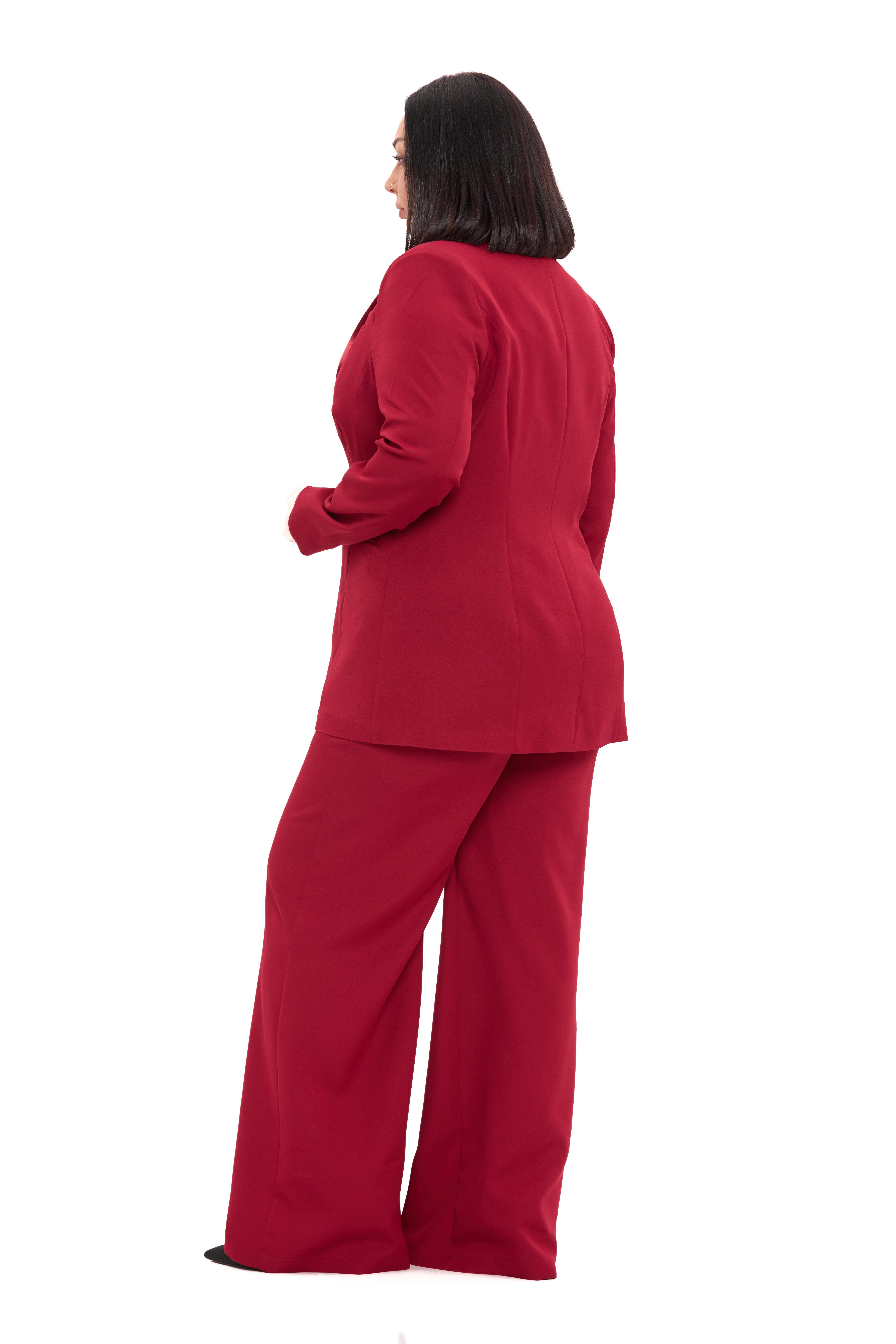 Ceket | Pantolon TakımlarDisentis Modest Büyük Beden Tek Düğmeli Bordo Ceket Pantolon İkili TakımDISENTIS MODESTBüyük Beden Tek Düğmeli Bordo Ceket Pantolon İkili Takım