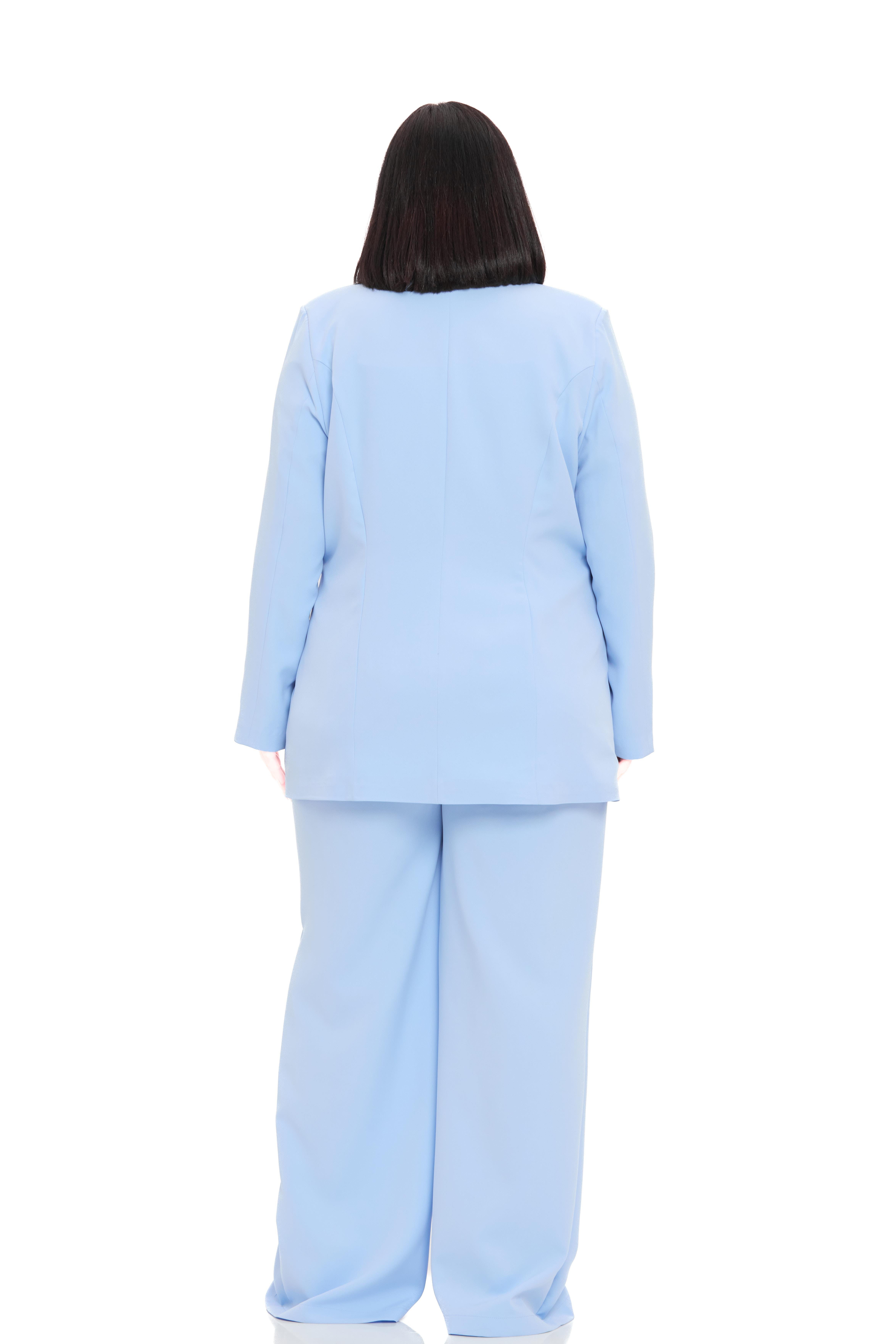 Ceket | Pantolon TakımlarDisentis Modest Büyük Beden Tek Düğmeli Bebe Mavi Ceket Pantolon İkili TakımDISENTIS MODESTBüyük Beden Tek Düğmeli Bebe Mavi Ceket Pantolon İkili Takım