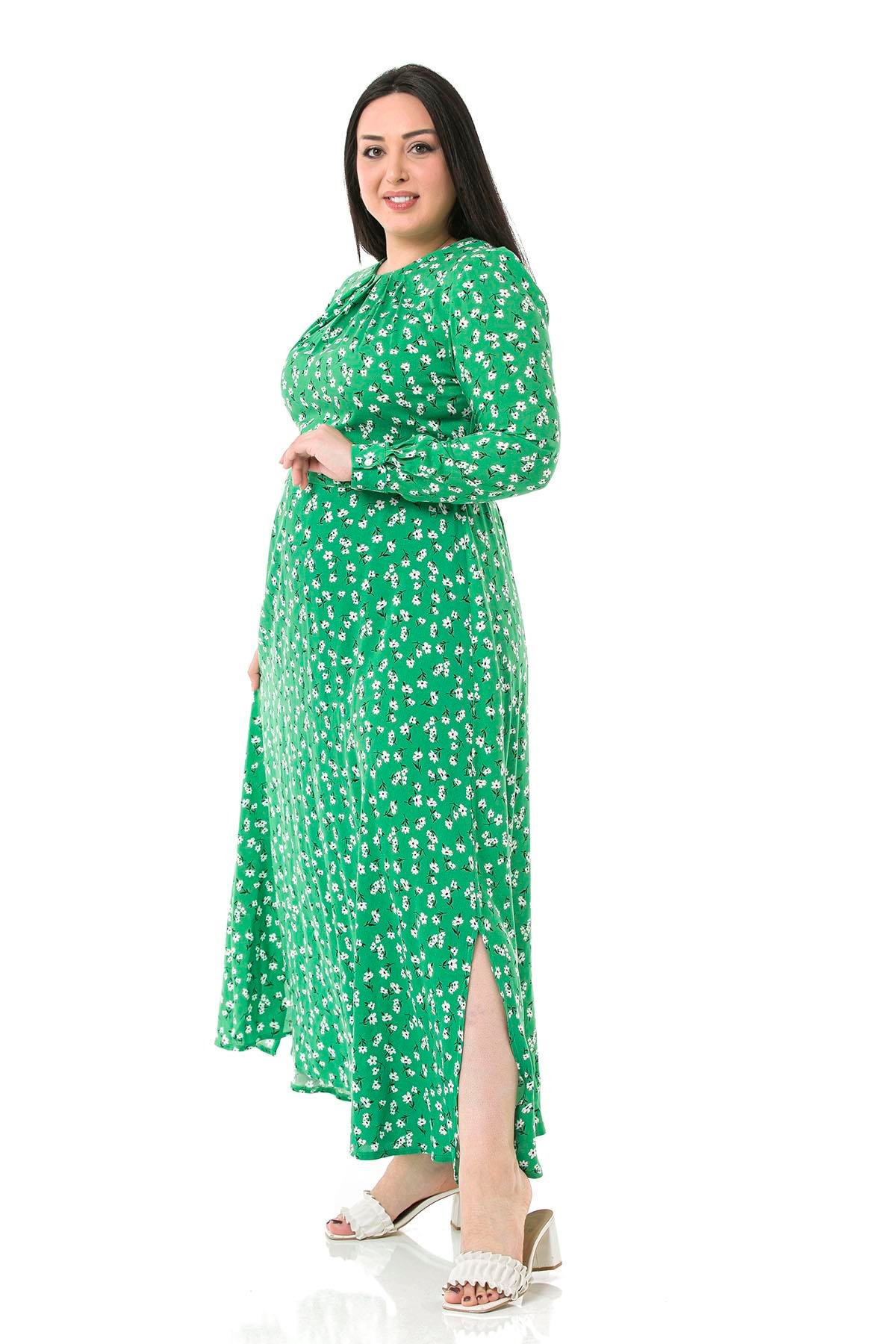 ELBİSEDisentis Modest Yuvarlak Yaka Kuşak Detaylı Uzun Boy Etekleri Yırtmaçlı Yeşil ElbiseDISENTIS MODESTBüyük Beden Yuvarlak Yaka Kuşak Detaylı Uzun Boy Etekleri Yırtmaçlı Yeşil Elbise