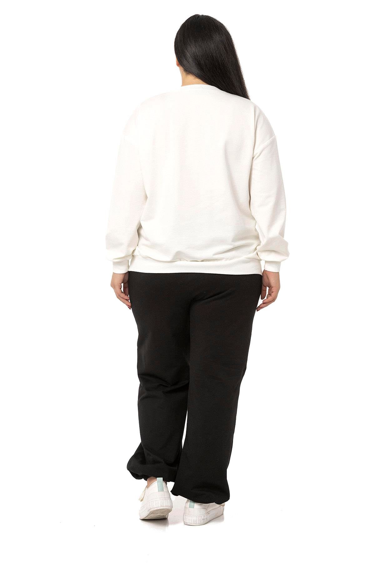 Eşofman TakımlarıDISENTIS, BUYUK BEDEN, GENC BUYUK BEDEN, ESOFMAN TAKIMIDISENTIS MODESTBüyük Beden İki İplik Siyah Eşofman Takımı