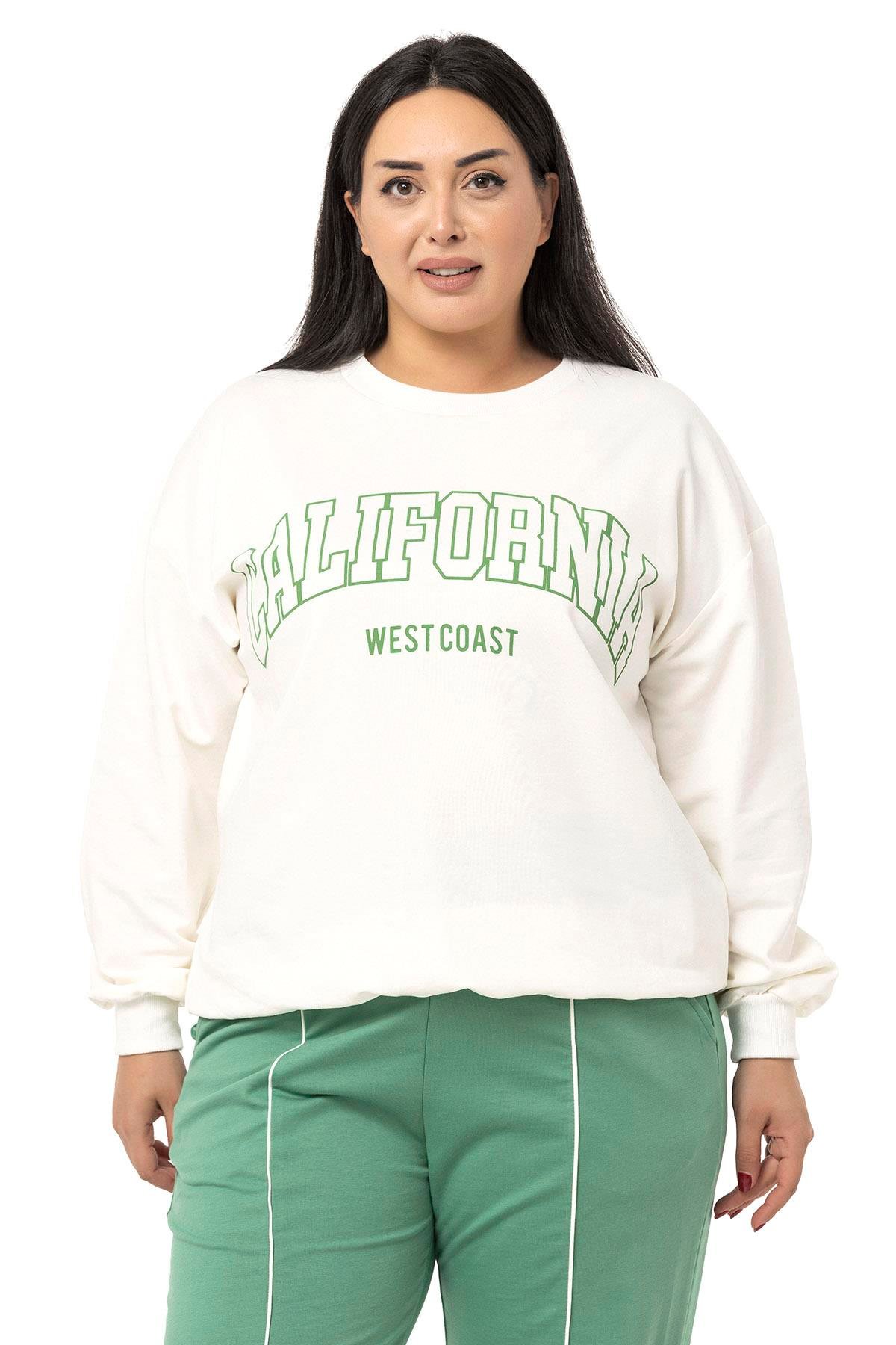 Eşofman TakımlarıDISENTIS, BUYUK BEDEN, GENC BUYUK BEDEN, ESOFMAN TAKIMIDISENTIS MODESTBüyük Beden İki İplik Mint Yeşili Eşofman Takımı