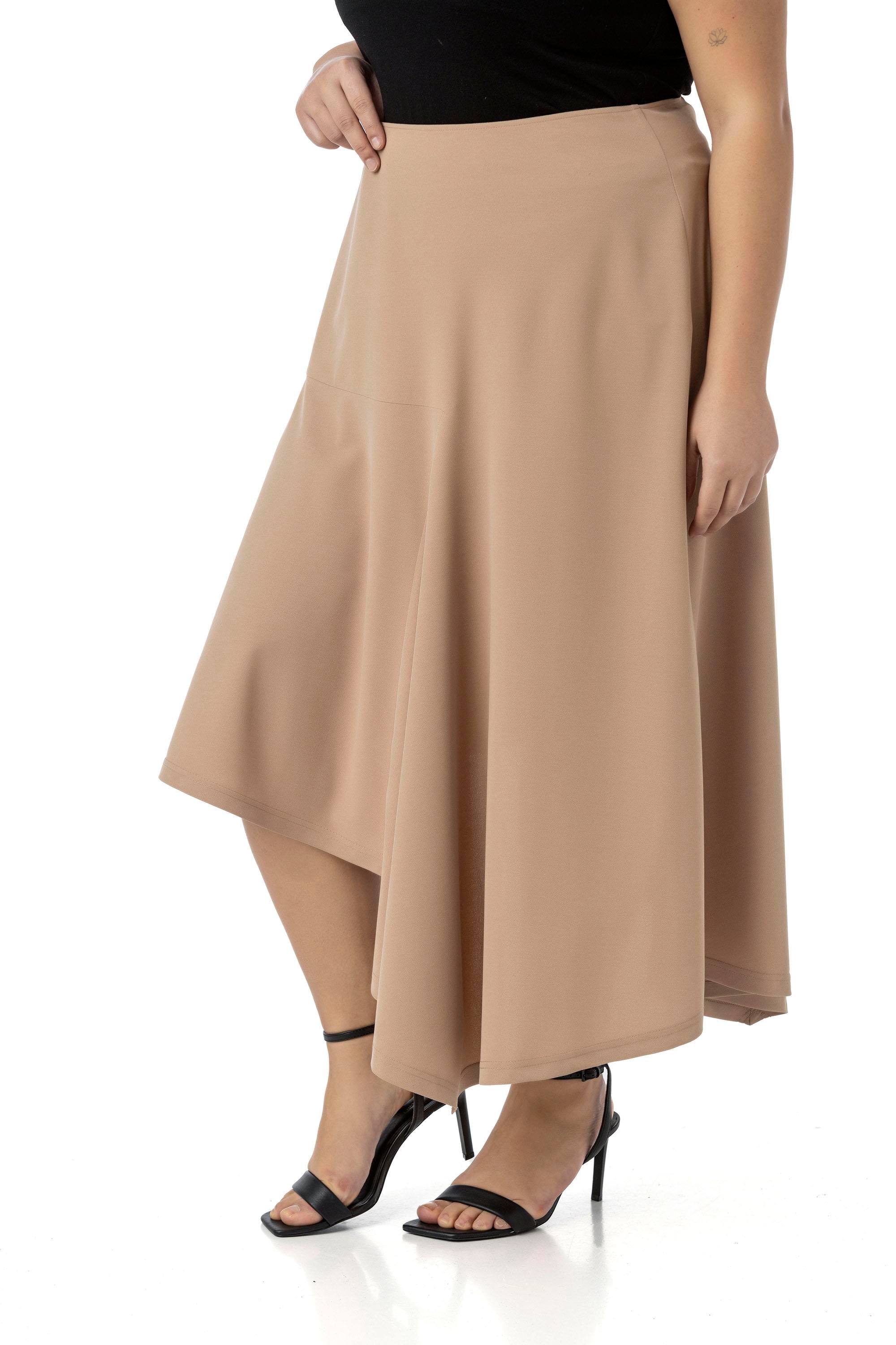 SkirtsDisentis Modest Büyük Beden Asimetrik Kesim Fermuar Kapamalı Vizon EtekDISENTIS MODESTBüyük Beden Asimetrik Kesim Fermuar Kapamalı Vizon Etek