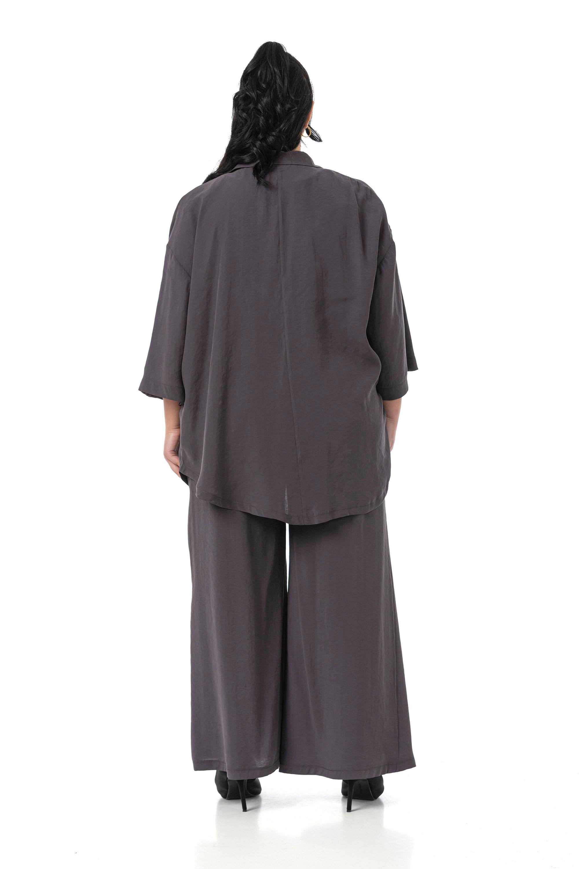 Shirt&Pants setsDisentis Modest Büyük Beden Geniş Kesim Gömlek Pantolon Antrasit İkili TakımDISENTIS MODESTBüyük Beden Geniş Kesim Gömlek Pantolon Antrasit İkili Takım