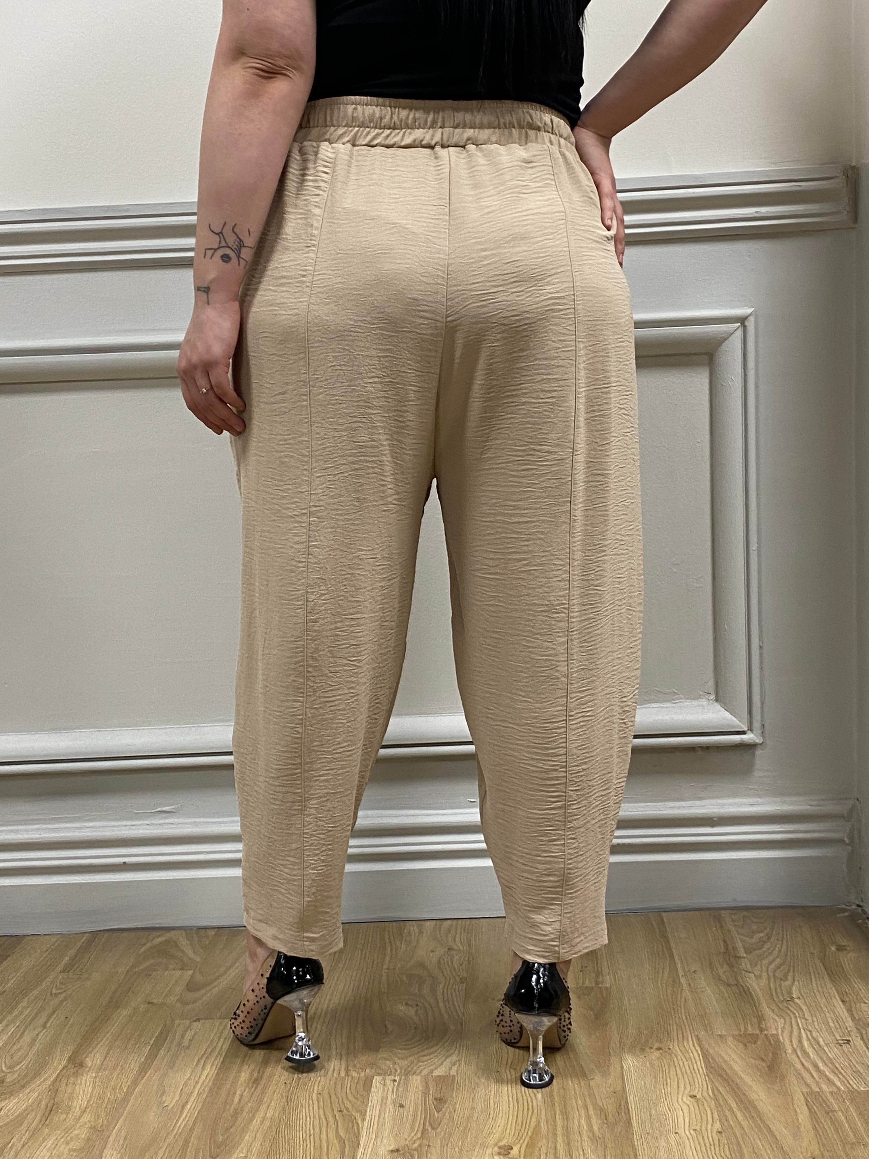 PantolonDISENTIS MODEST GENC BUYUK BEDEN PANTOLONDISENTIS MODESTBüyük Beden Ayrobin Bej Pantolon