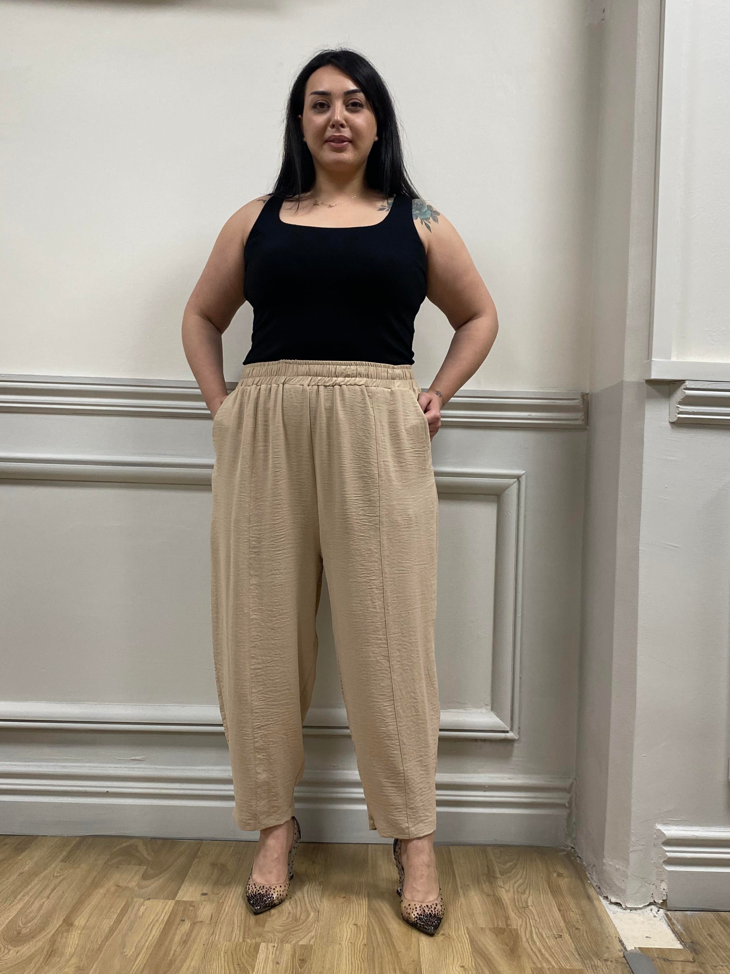 PantolonDISENTIS MODEST GENC BUYUK BEDEN PANTOLONDISENTIS MODESTBüyük Beden Ayrobin Bej Pantolon
