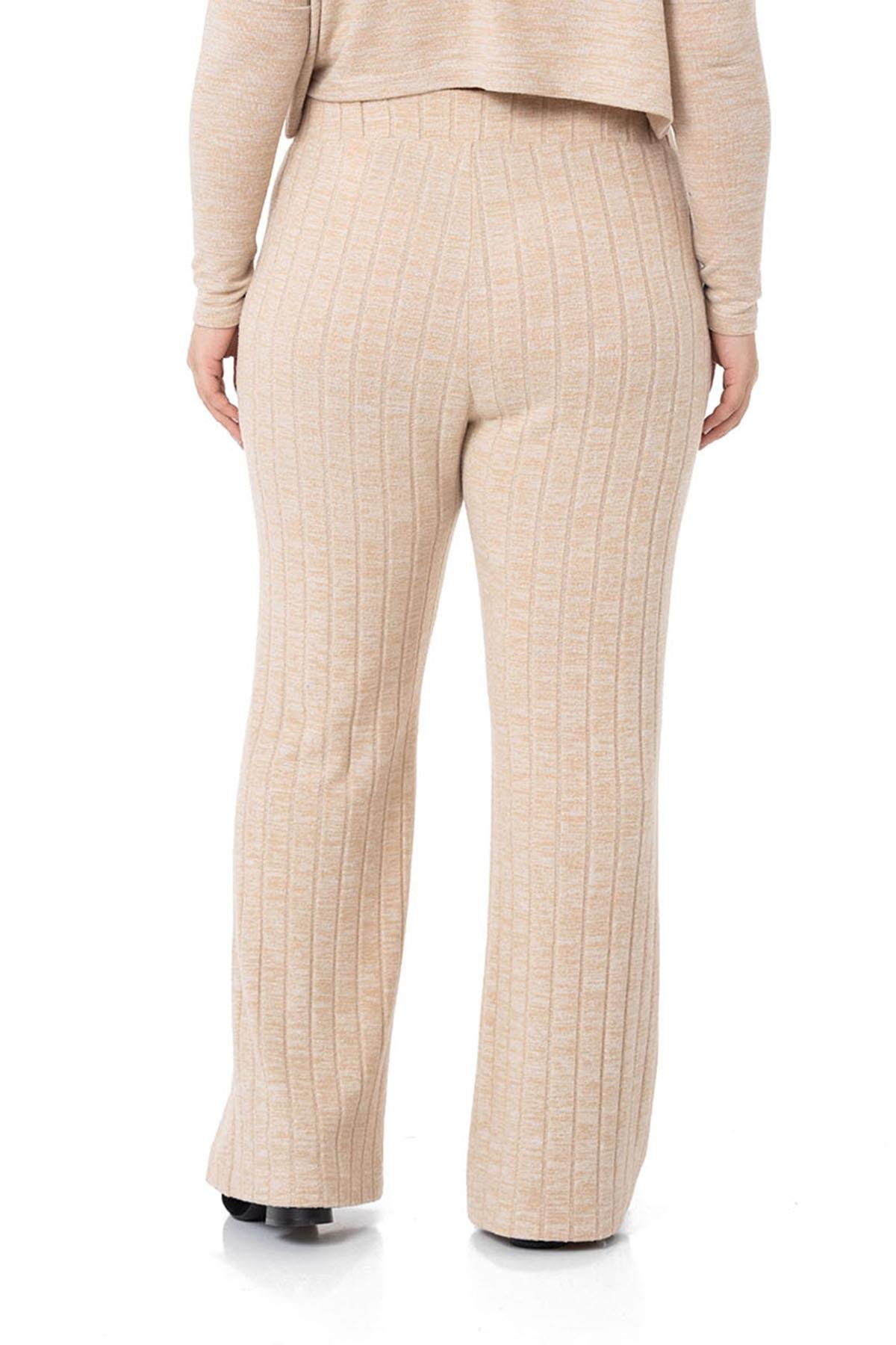 PantolonDISENTIS, DISENTIS MODEST, GENC BUYUK BEDEN, PANTOLON, TRIKO PANTOLONDISENTIS MODESTBüyük Beden Geniş Paça Beli Lastikli Fitilli Triko Bej Rengi Pantolon