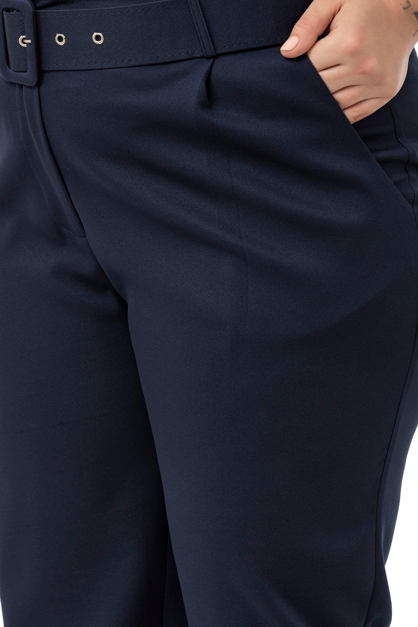 PantsDisentis Modest Büyük Beden Önü Pileli Cepli Kemerli Lacivert PantolonDISENTIS MODESTBüyük Beden Önü Pileli Cepli Kemerli Lacivert Pantolon