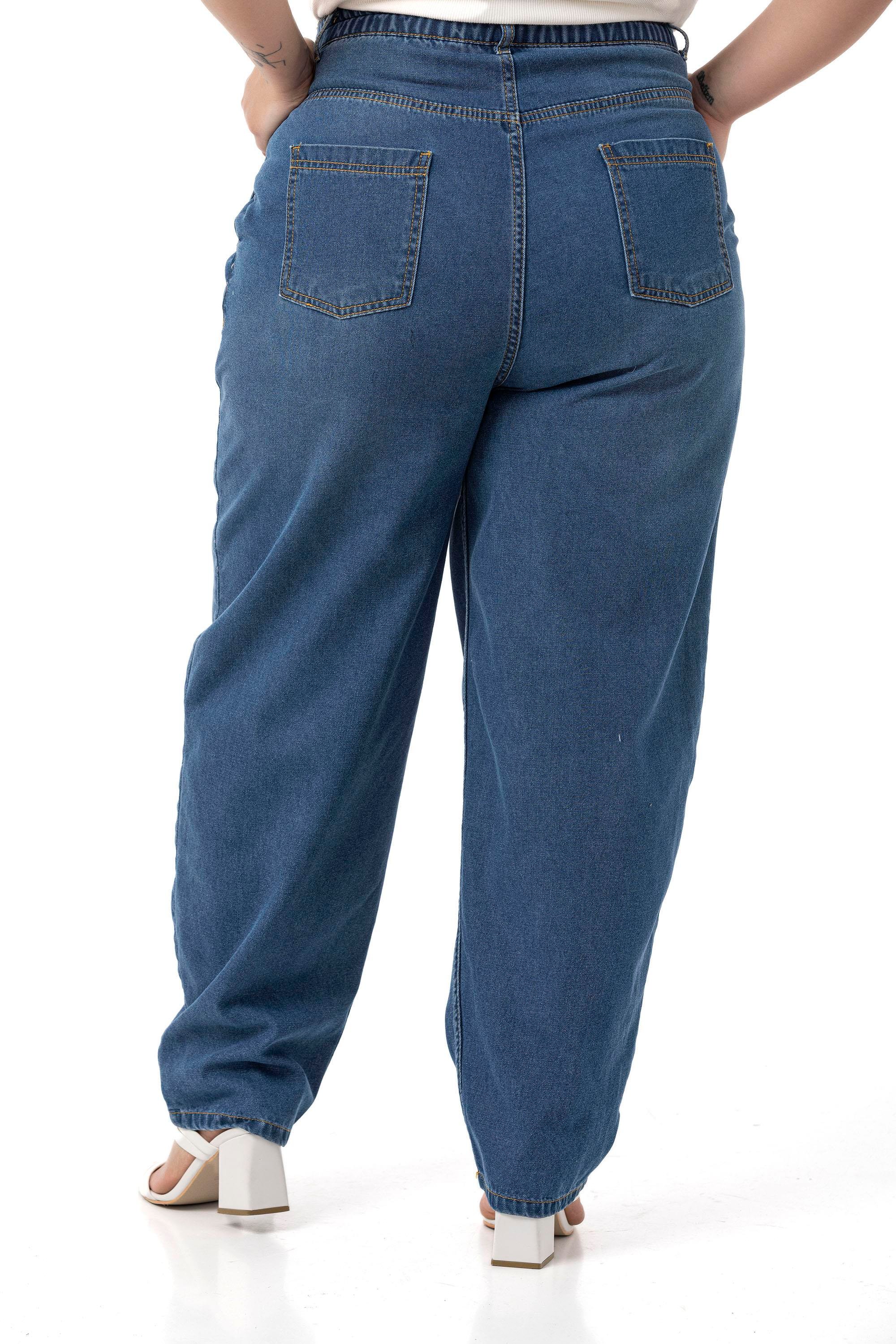PantsDisentis Modest Büyük Beden Önü Pileli Yarım Balon Kesim Beli Arkadan Lastikli Cepli Denim Mavi PantolonDISENTIS MODESTBüyük Beden Önü Pileli Yarım Balon Kesim Beli Arkadan Lastikli Cepli Denim Mavi Pantolon