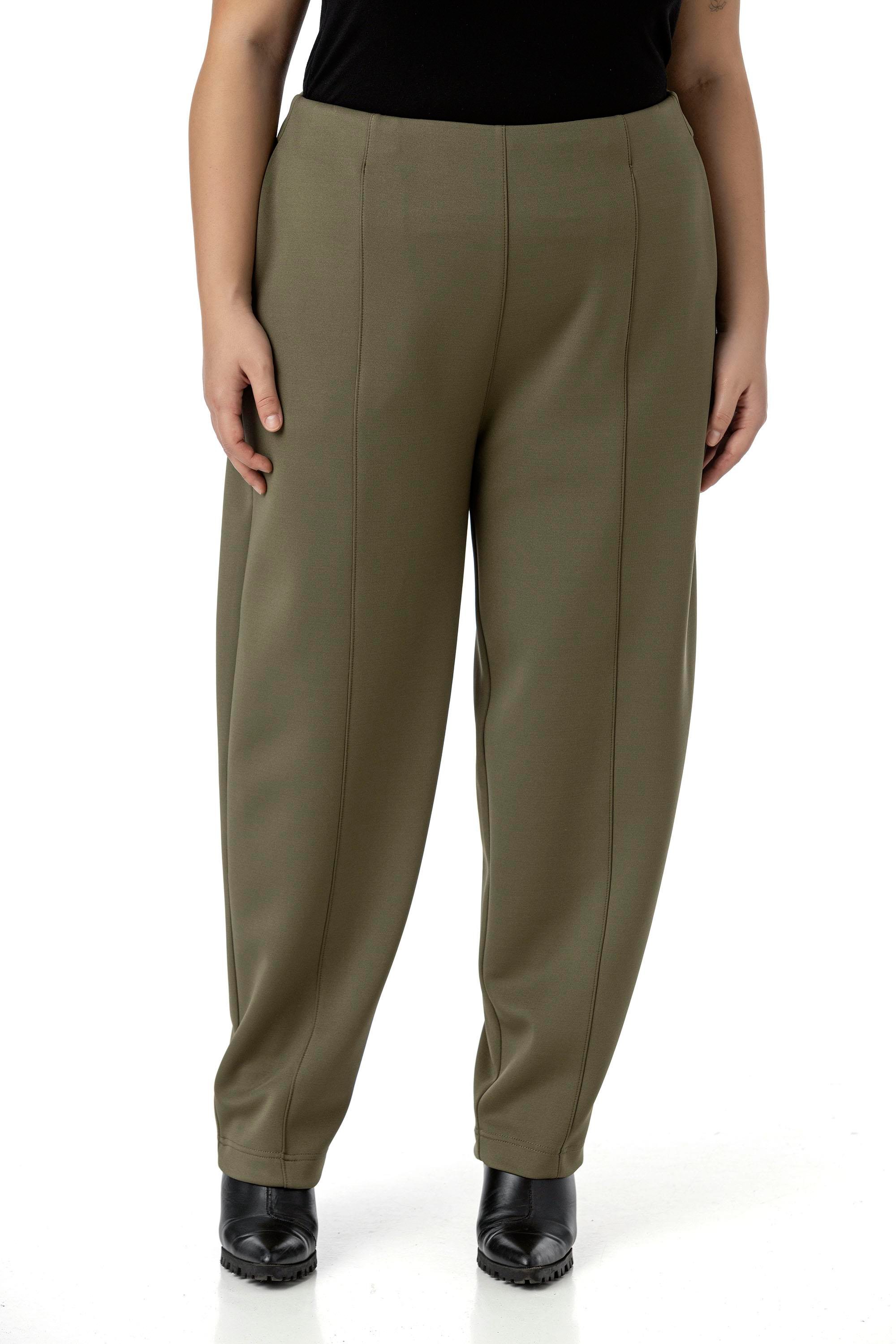 PantolonDisentis Modest Büyük Beden Yarım Şalvar Beli Arkadan Lastikli Cepli Haki PantolonDISENTIS MODESTBüyük Beden Yarım Şalvar Beli Arkadan Lastikli Cepli Haki Pantolon