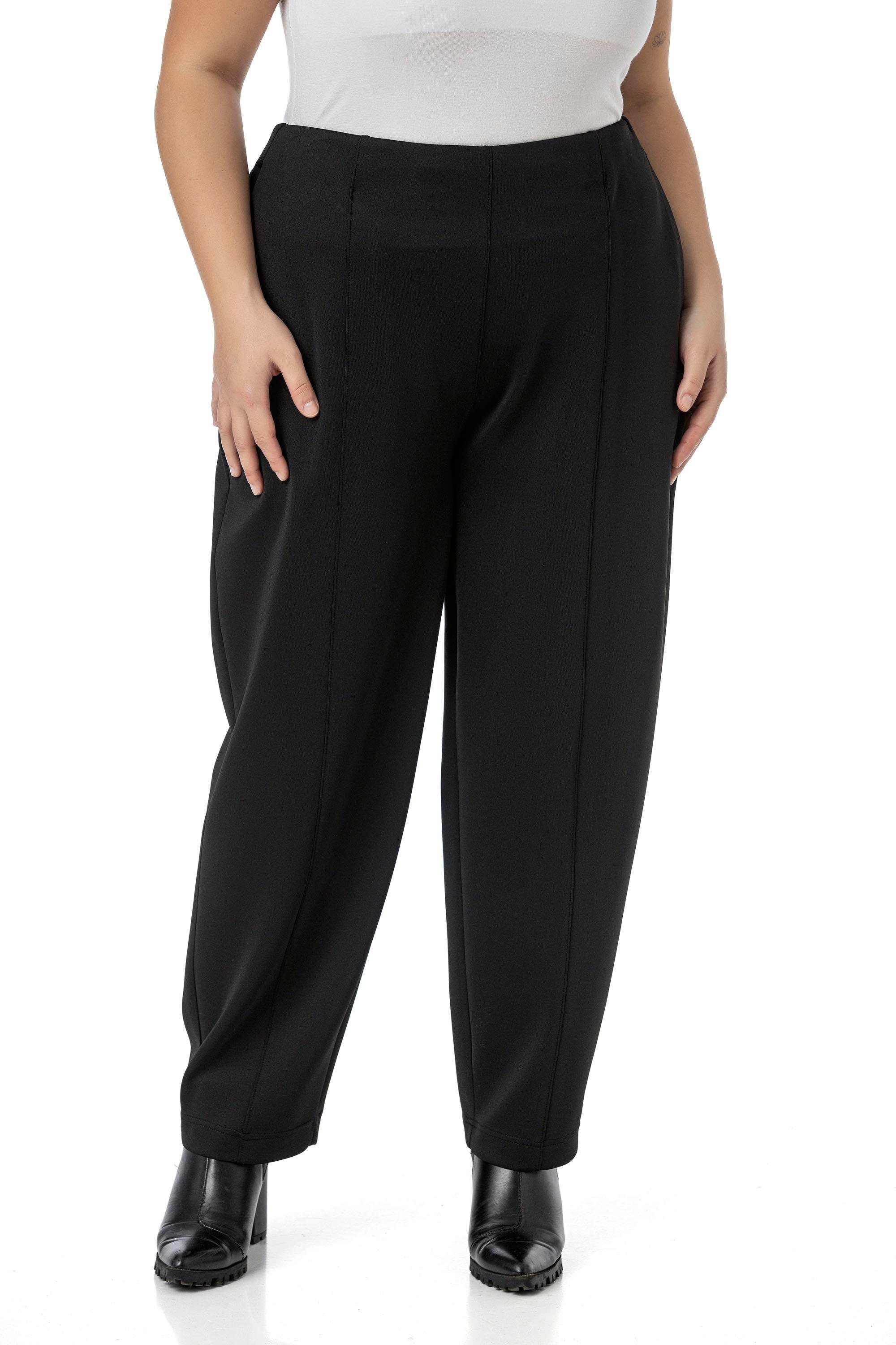 PantolonDisentis Modest Büyük Beden Yarım Şalvar Beli Arkadan Lastikli Cepli Siyah PantolonDISENTIS MODESTBüyük Beden Yarım Şalvar Beli Arkadan Lastikli Cepli Siyah Pantolon