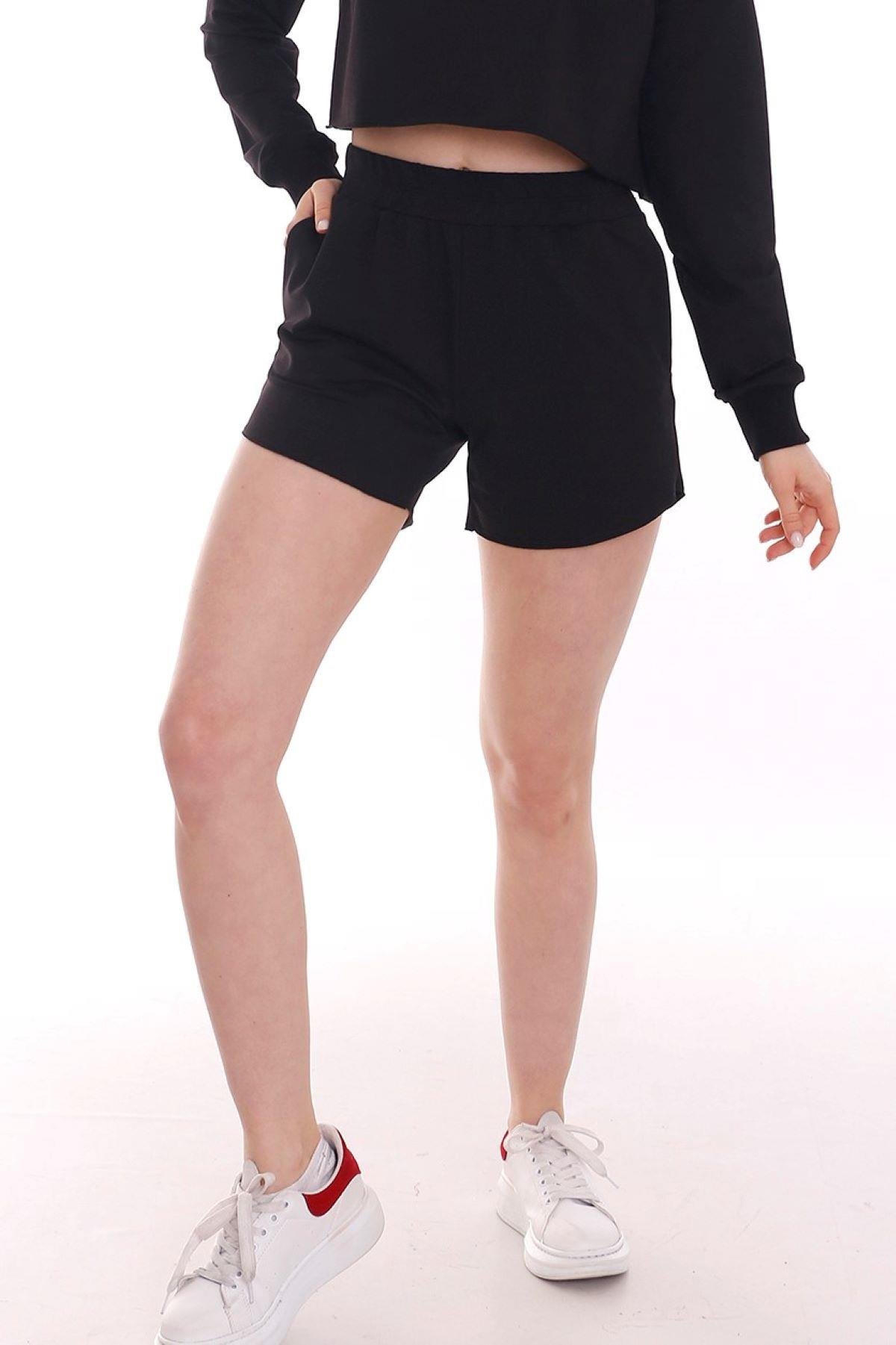 ShortsdisentisYandan Cepli Beli Lastikli Şort