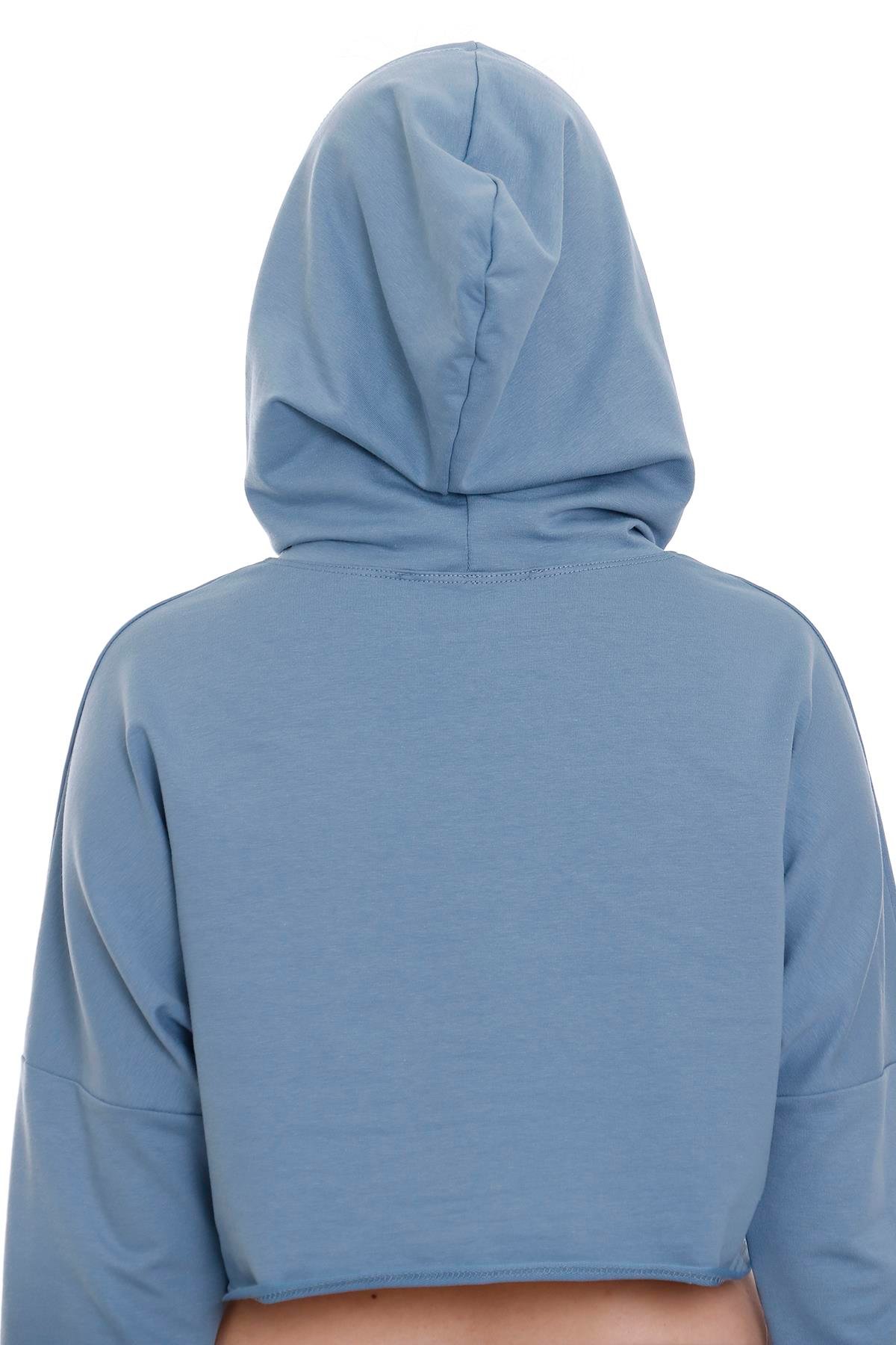 SweatshirtDISENTIS MODEST Kapüşonlu Bağcık Detaylı Crop SweatshirtdisentisDISENTIS MODEST Kapüşonlu Bağcık Detaylı Crop Sweatshirt