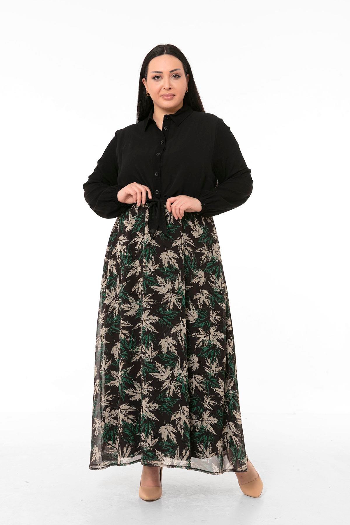 TEK KALANLARDisentis Modest Gömlek Yaka Bolero Bağlama Detaylı Uzun Kollu Astarlı Siyah ElbiseDISENTIS MODESTBüyük Beden Gömlek Yaka Bolero Bağlama Detaylı Uzun Kollu Astarlı Siyah Elbise
