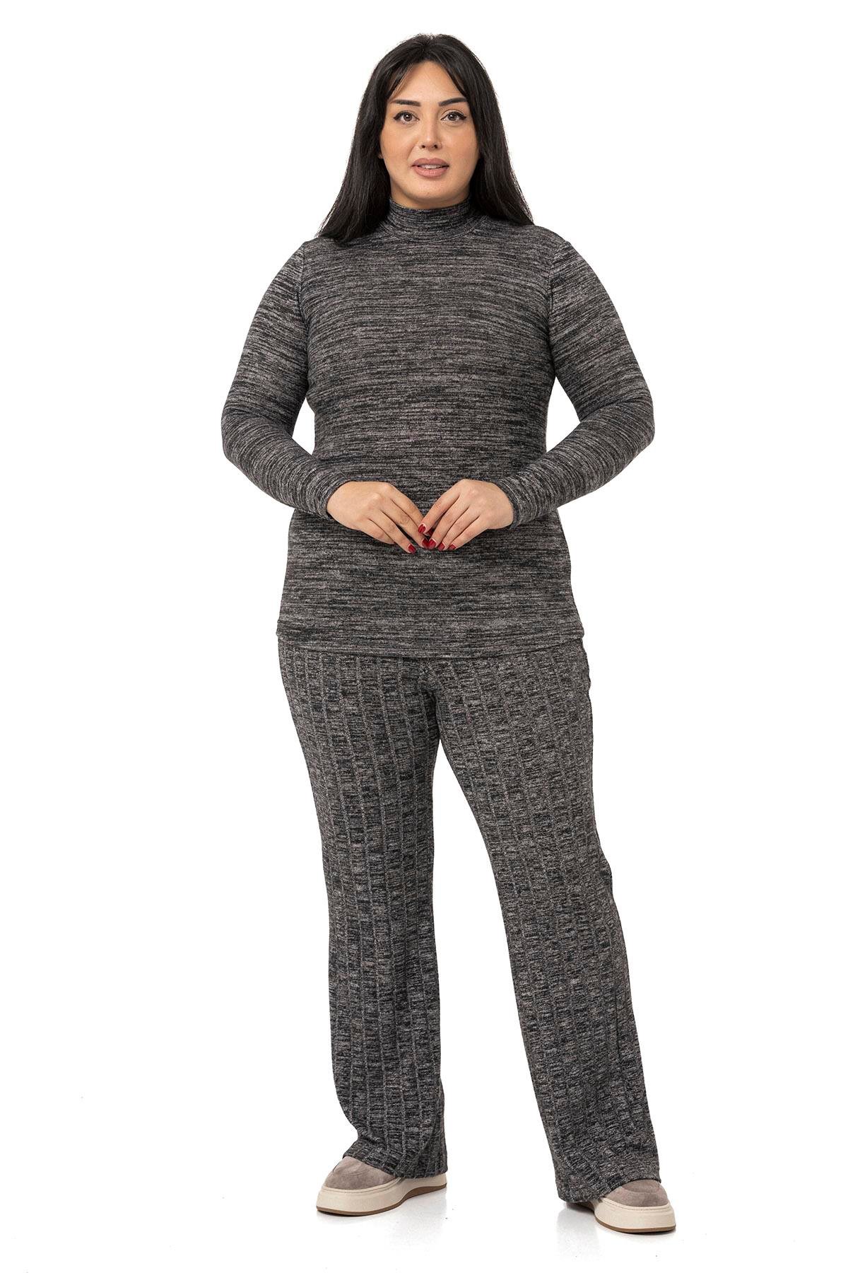 TopDISENTIS, BUYUK BEDEN, GENC BUYUK BEDEN, BODY, TRIKO BODY, DISENTIS MODESTDISENTIS MODESTBüyük Beden Yarım Balıkçı Uzun Kollu Triko Siyah Body