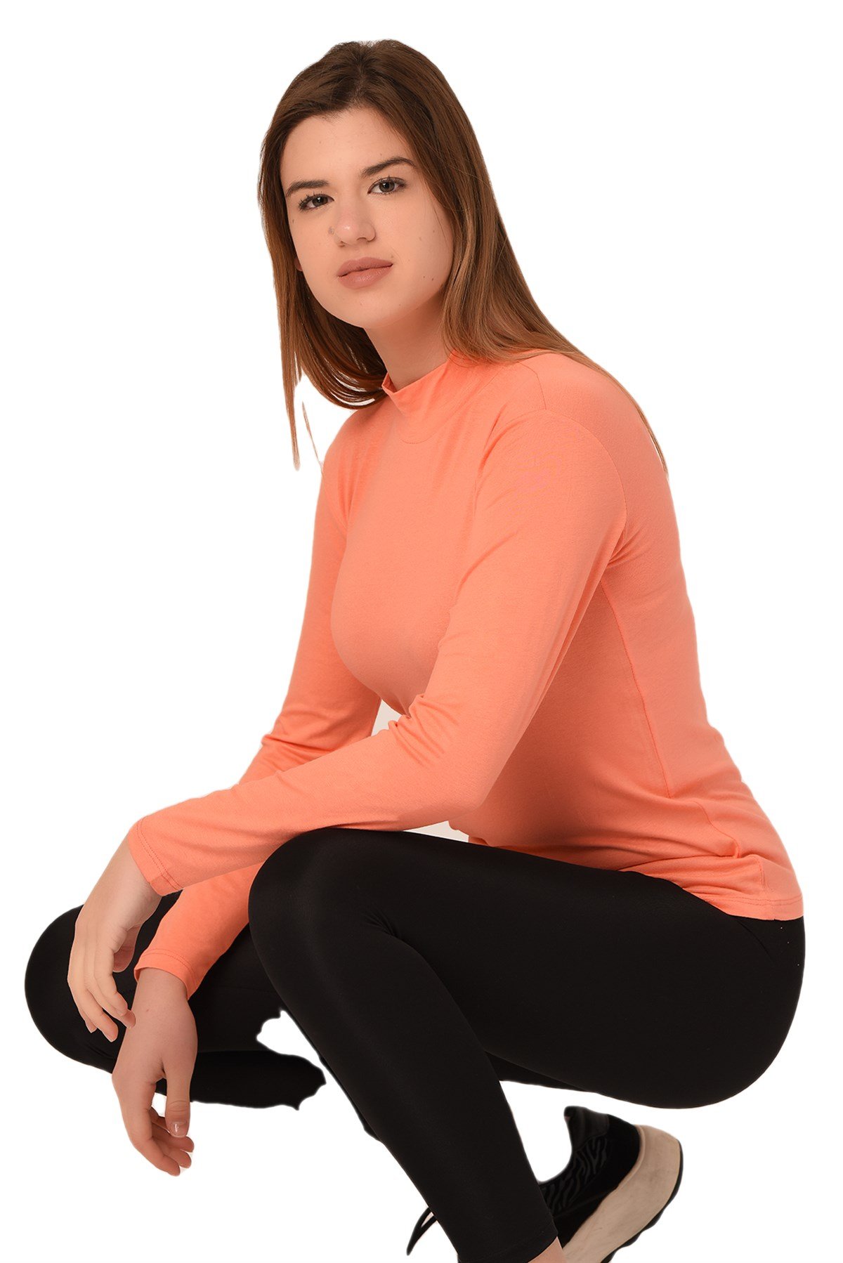 Yarım Balıkçı Uzun Kollu Viskon Somon Body