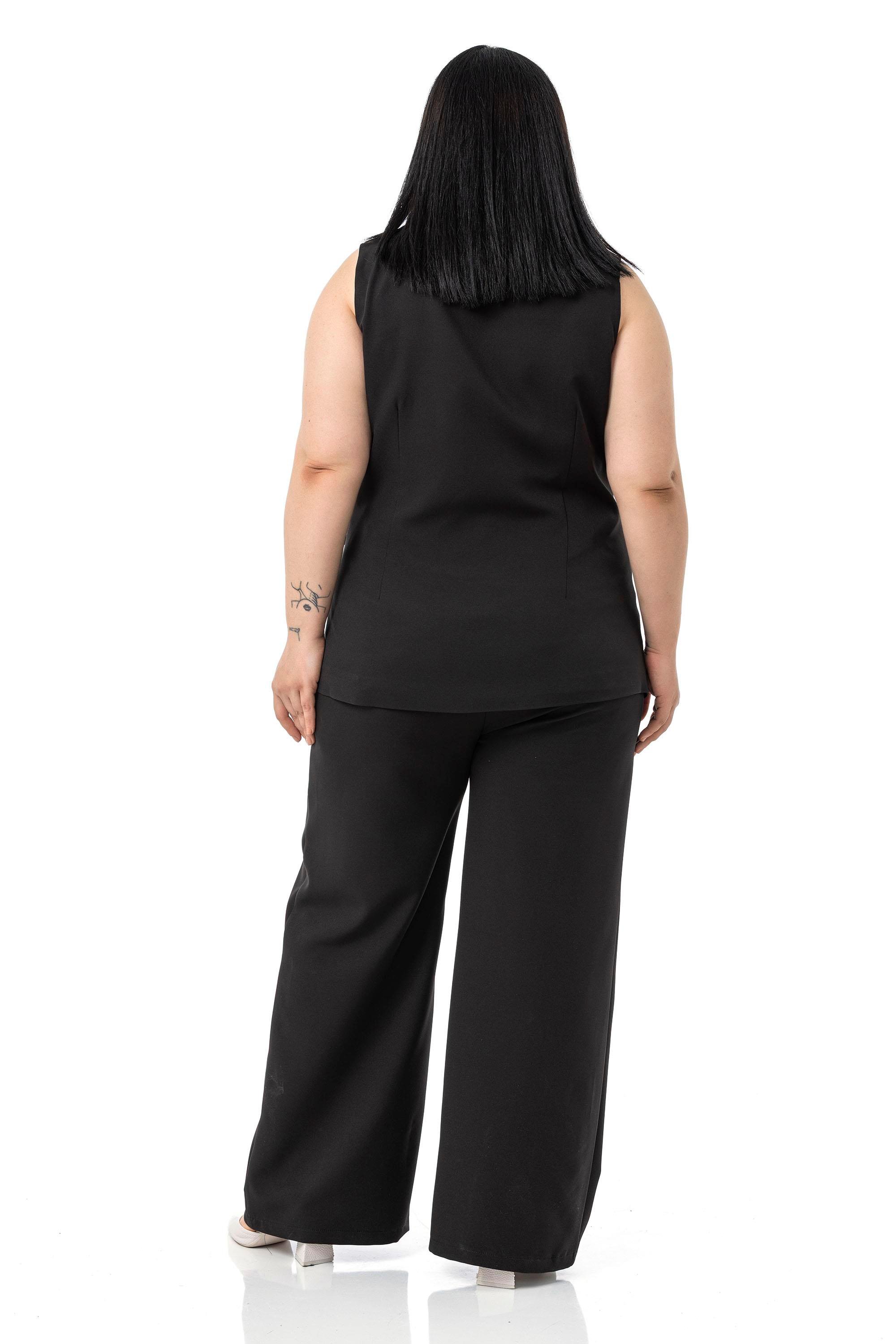 Yelek | Pantolon TakımlarDisentis Modest Büyük Beden Kaplama Düğmeli Yelek Pantolon Siyah İkili TakımDISENTIS MODESTBüyük Beden Kaplama Düğmeli Yelek Pantolon Siyah İkili Takım