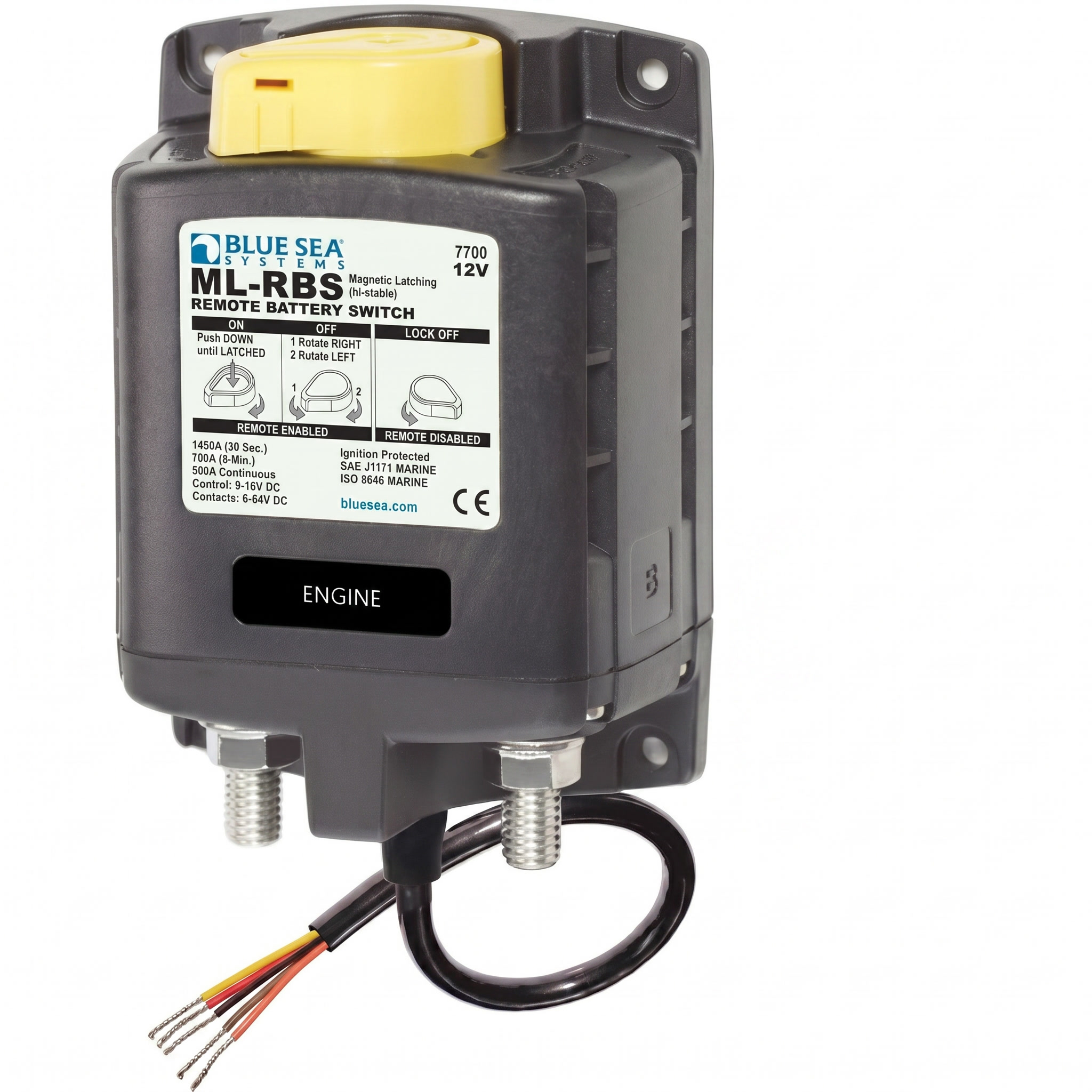 Blue Sea ML-RBS Serisi Uzaktan Kumanda Akü Şalteri 12V - 7700B-BSS/Kesiciler için