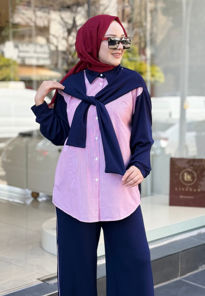 Bordo Şal Yaka Takım
