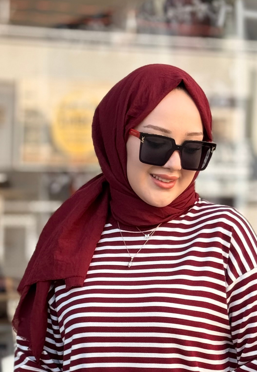 Bordo Soft Bambu Şal 