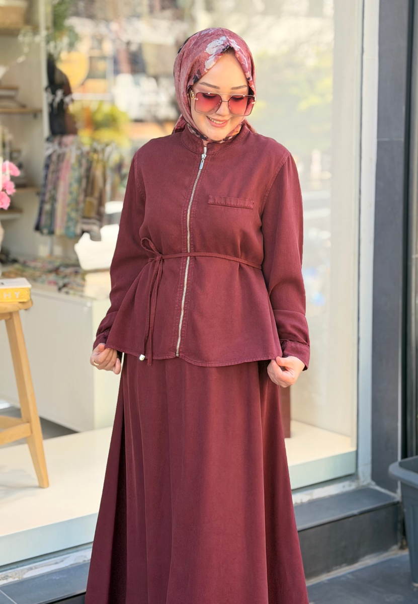 Bordo Vela  Etekli Takım