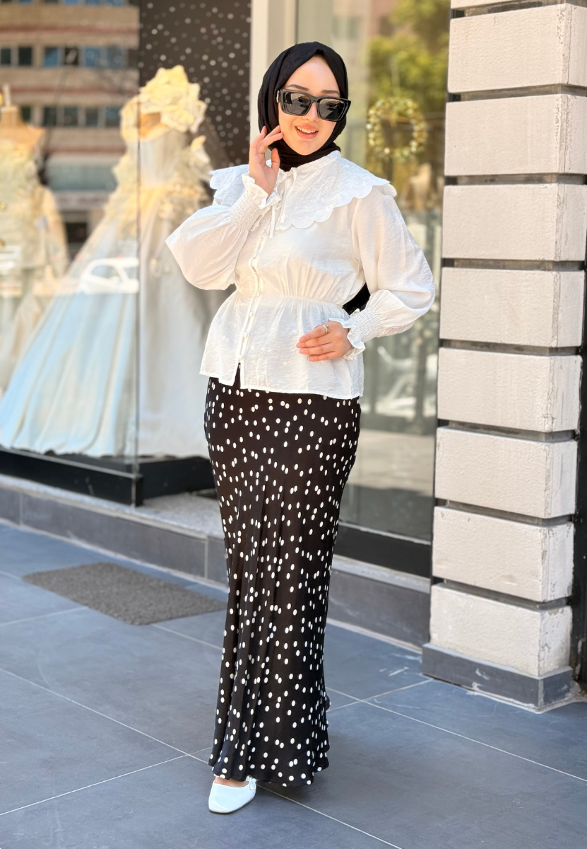 Ekru Bebe Yaka Gömlek