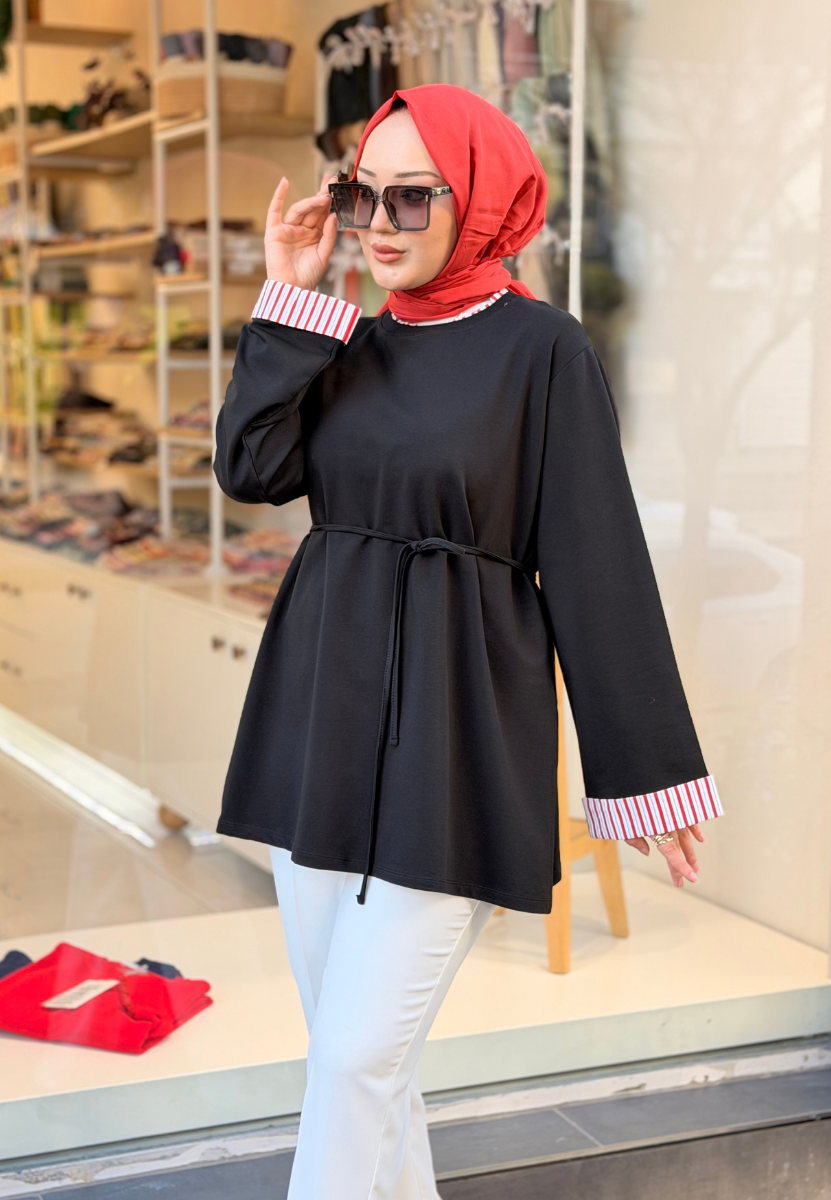 Elia Siyah Sweat