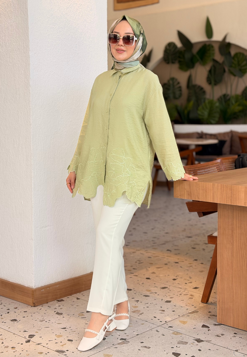Elif Uçuk Yeşil Gömlek
