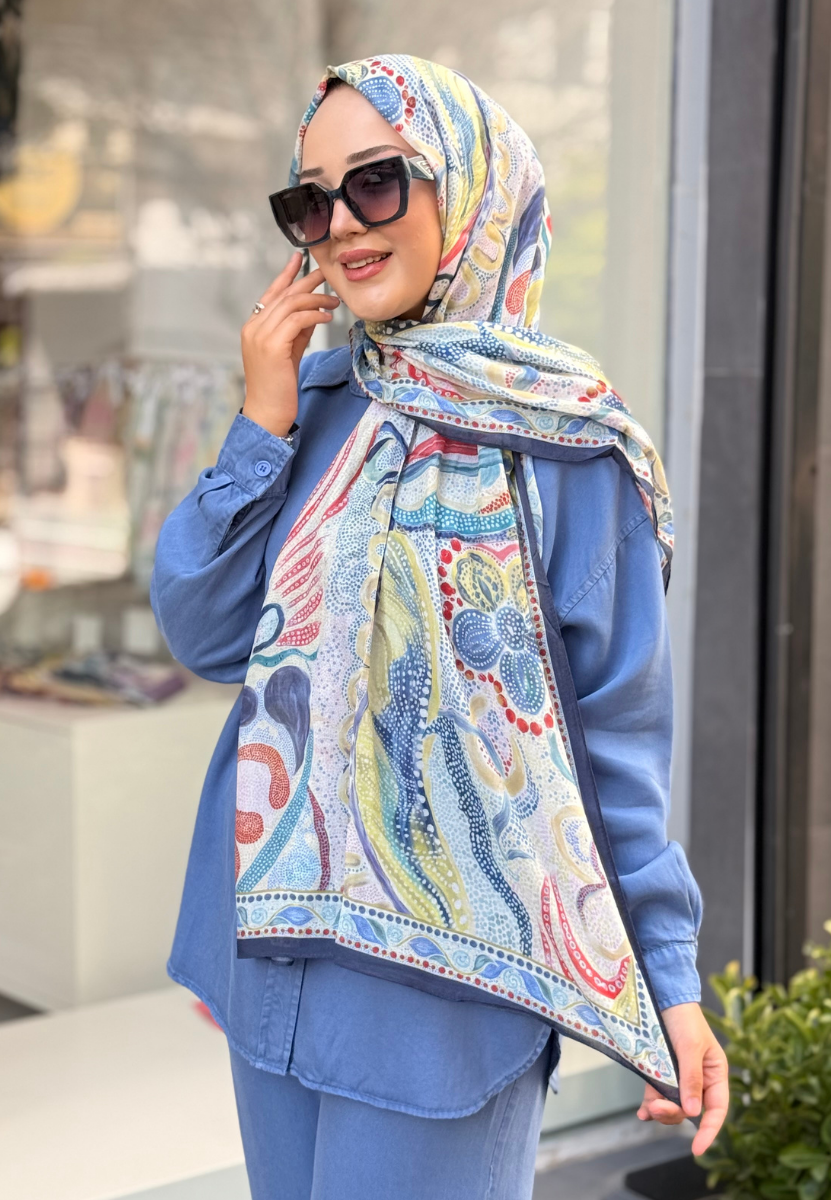 Eloria Mavi Rami Şal