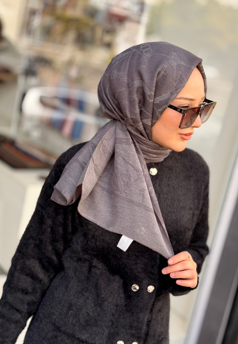 Gri Lavia Şal 