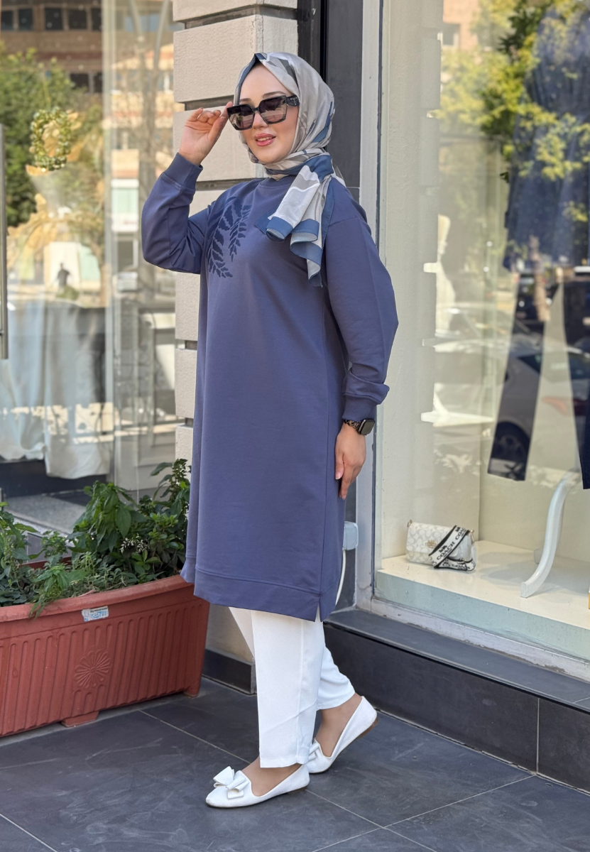 İndigo Sarmaşık Sweat