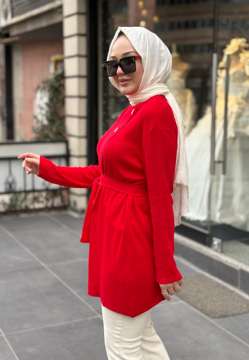 Kırmızı Verev Hırka