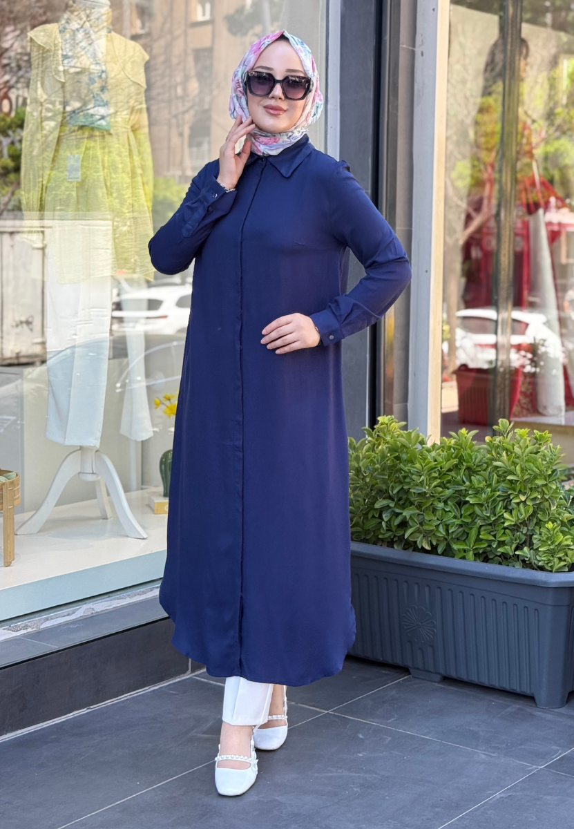Lacivert Felli Tunik