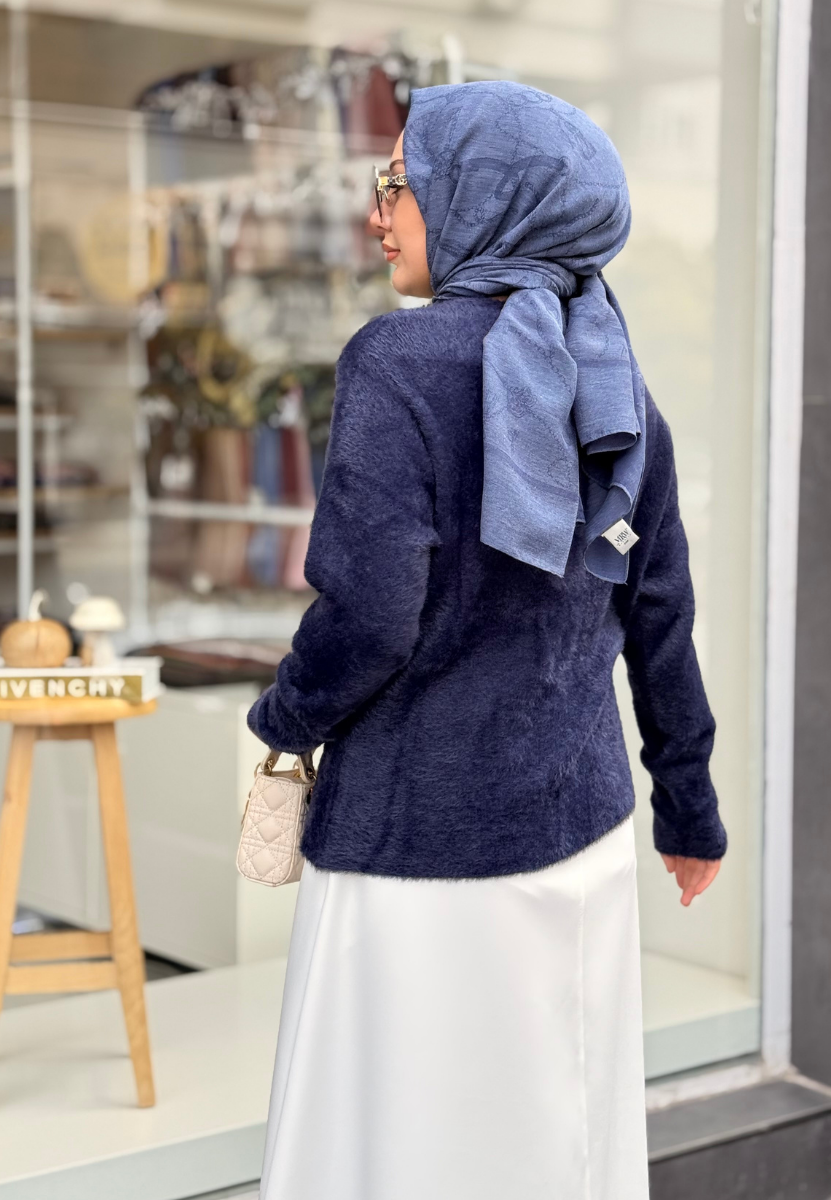 Lacivert Lavia Şal 