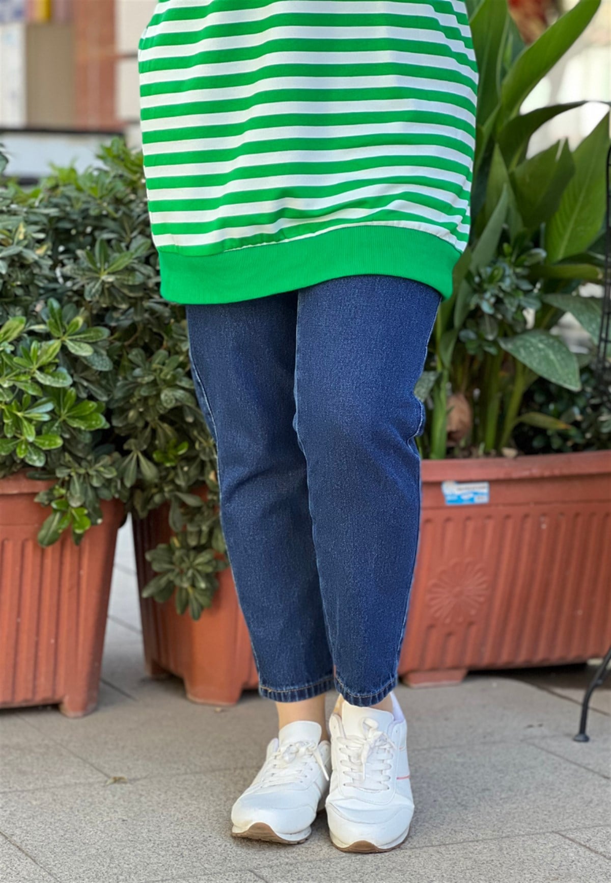 Lacivert Mom Jean