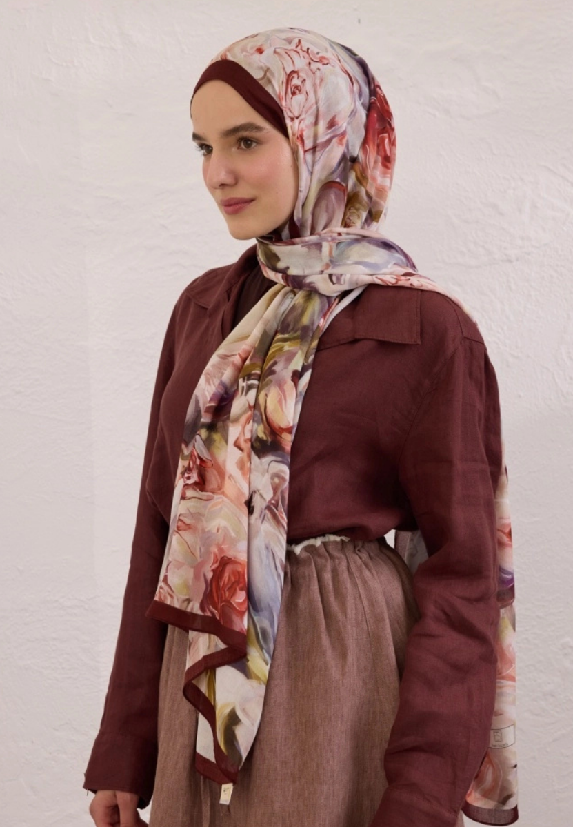 Nerıssa Bordo Rami Şal