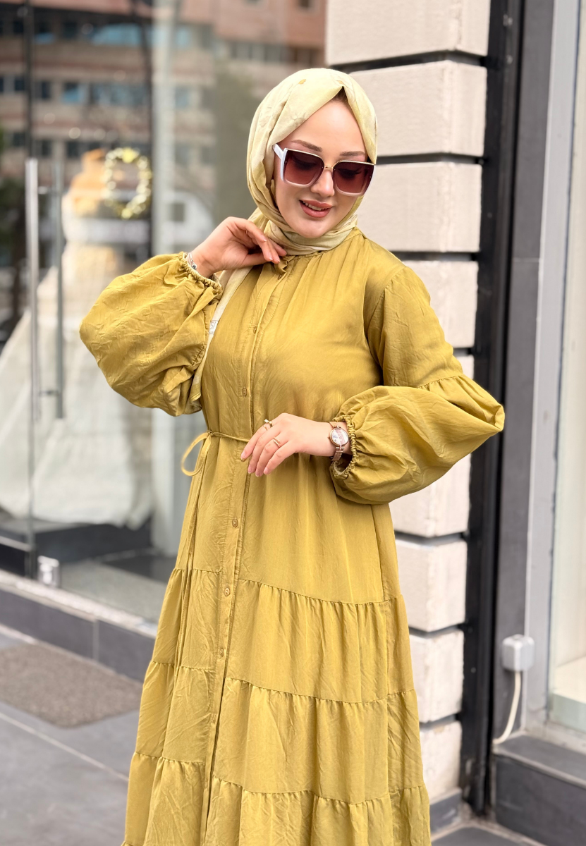 Olive Robalı Elbise