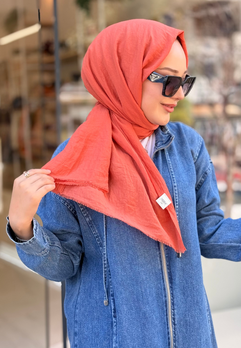 Oranj Soft Bambu Şal 