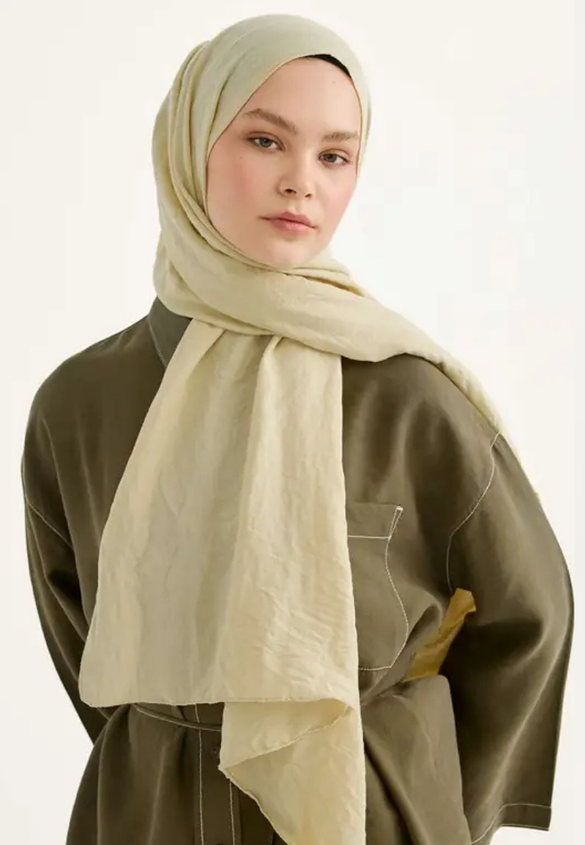 Pamuk Kraş Şal Golden Cream