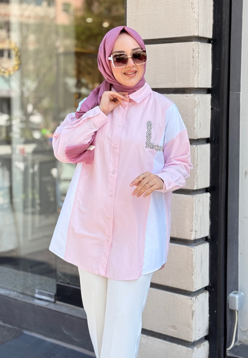 Pembe Color Poplin Gömlek