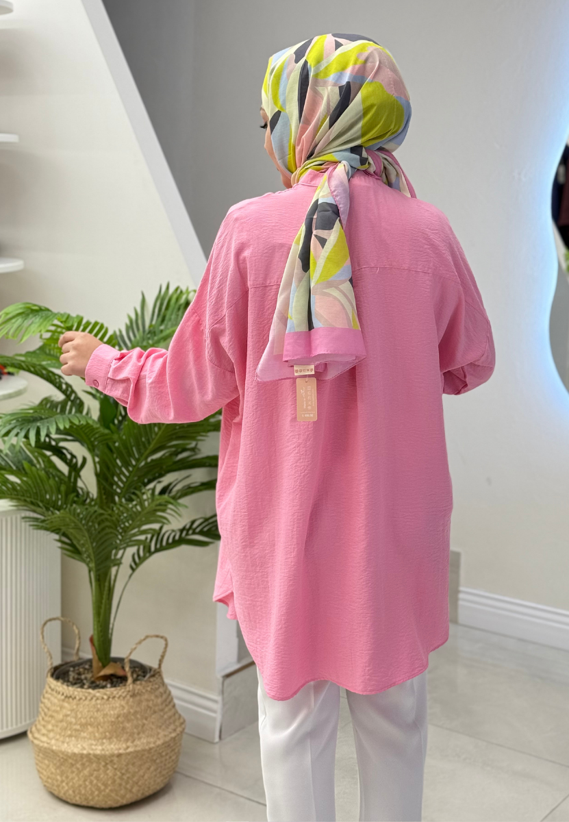 Şeker Pembe Damla Gömlek
