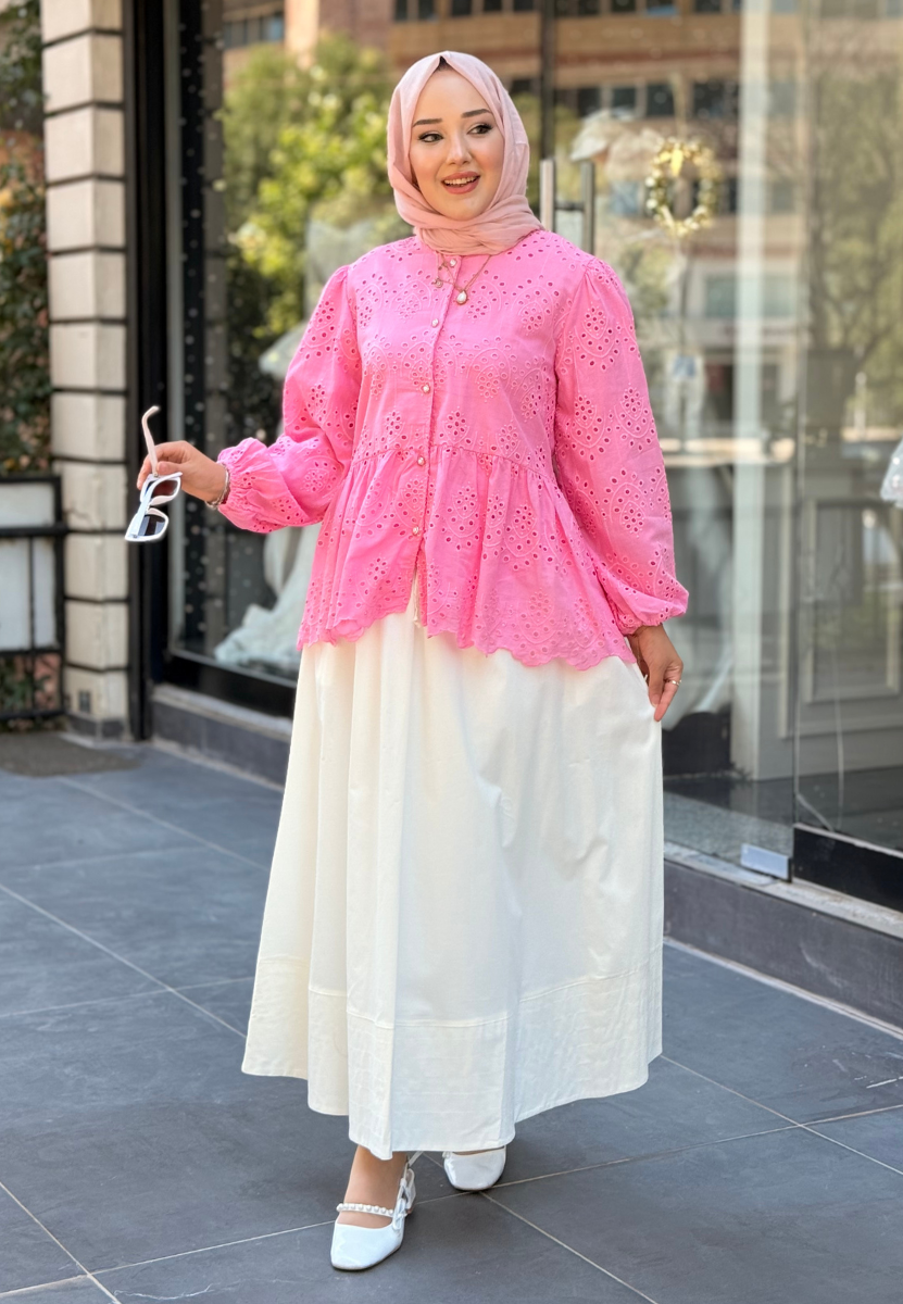 Şeker Pembe Fisto Gömlek