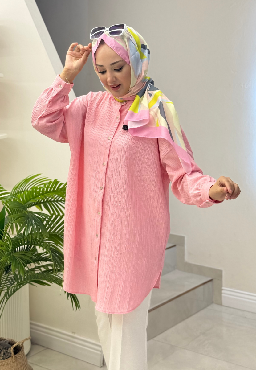 Şeker Pembe Nehir Gömlek
