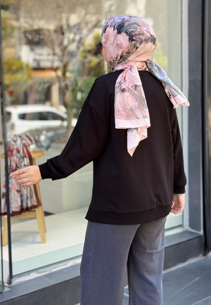 Siyah Chain Sweat