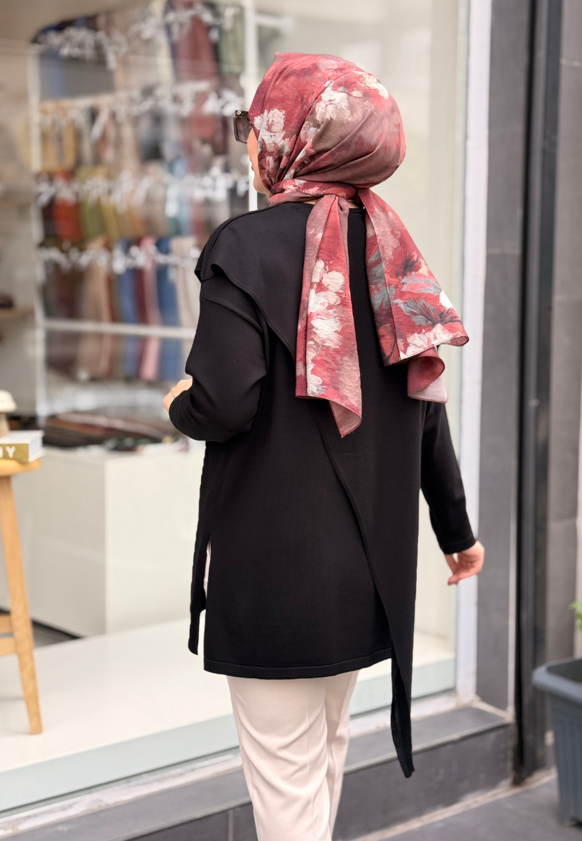 Siyah Doha Triko Tunik