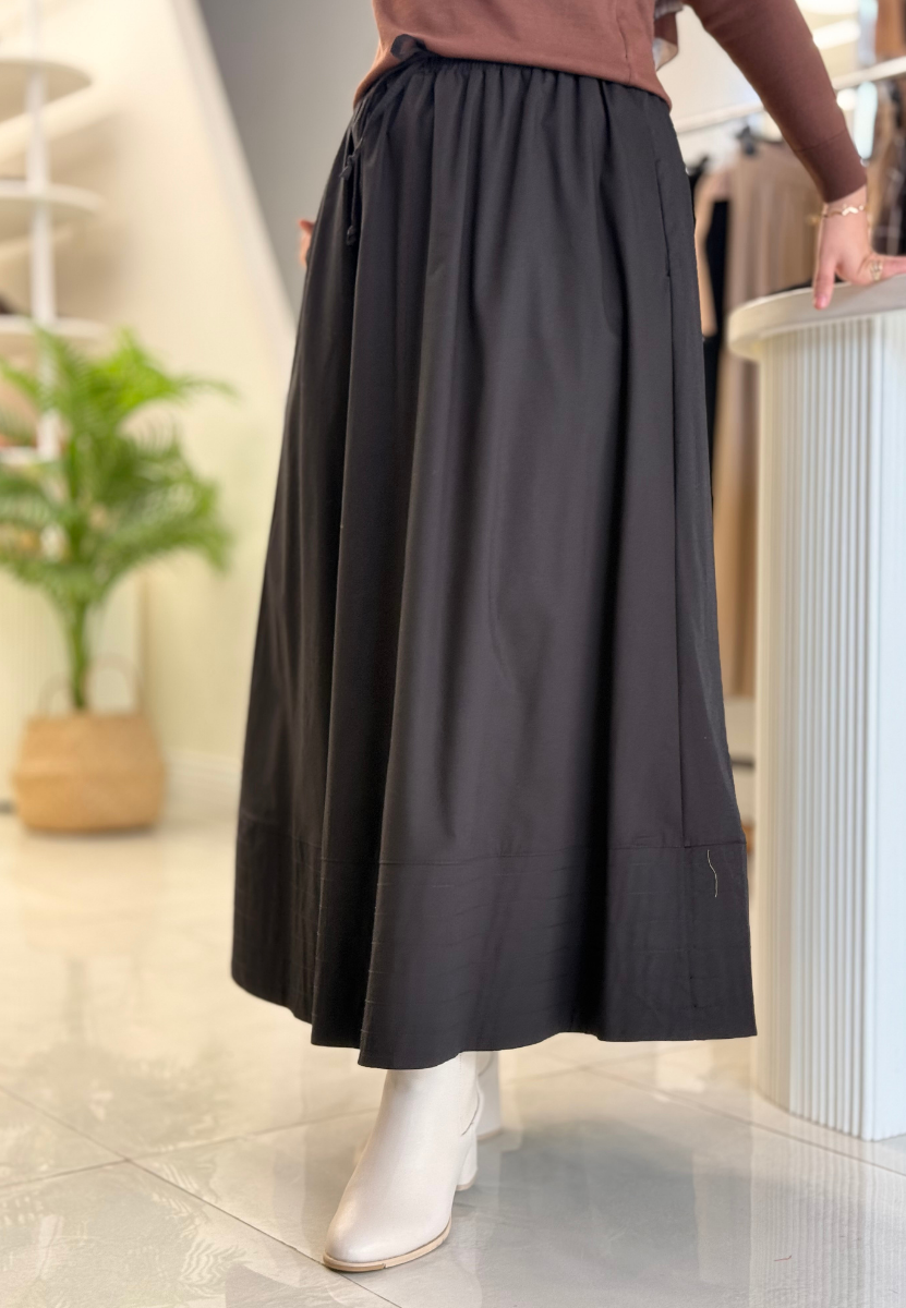 Siyah  New Poplin Etek