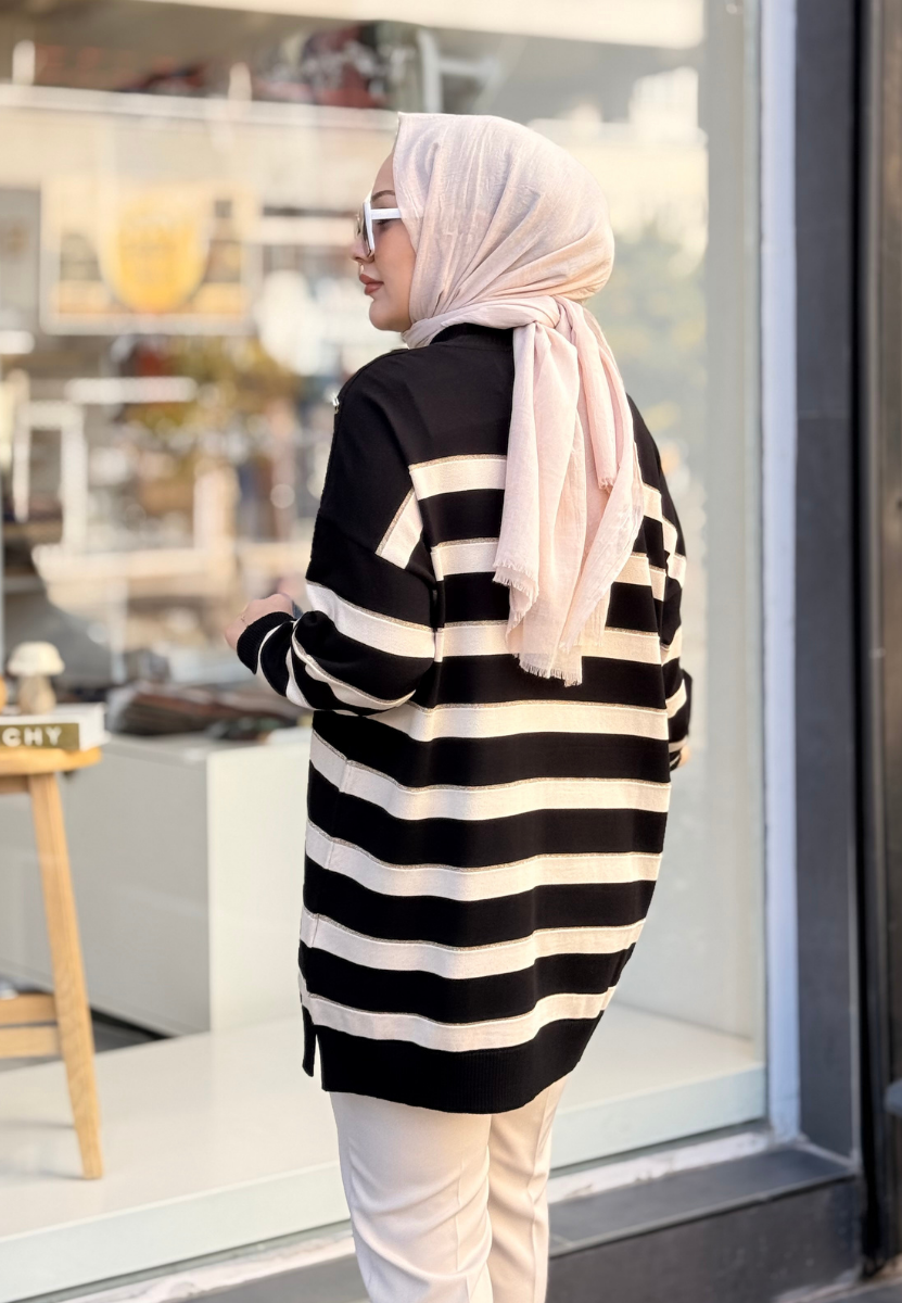 Siyah Paris Triko Tunik