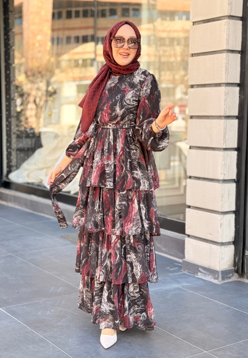 Siyah Şifon Elbise